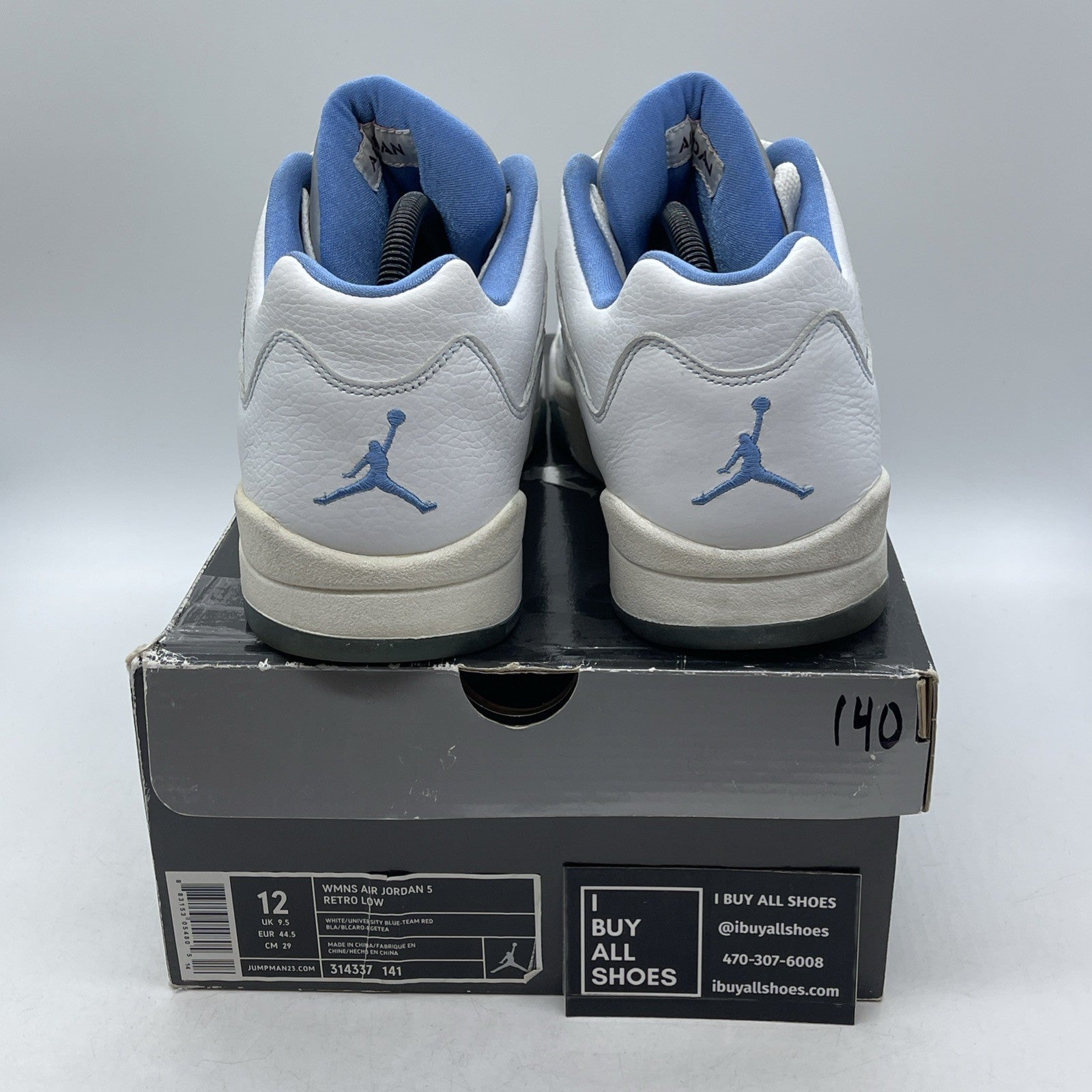 Size 12W - Air Jordan 5 Retro Low UNC (314337-141)