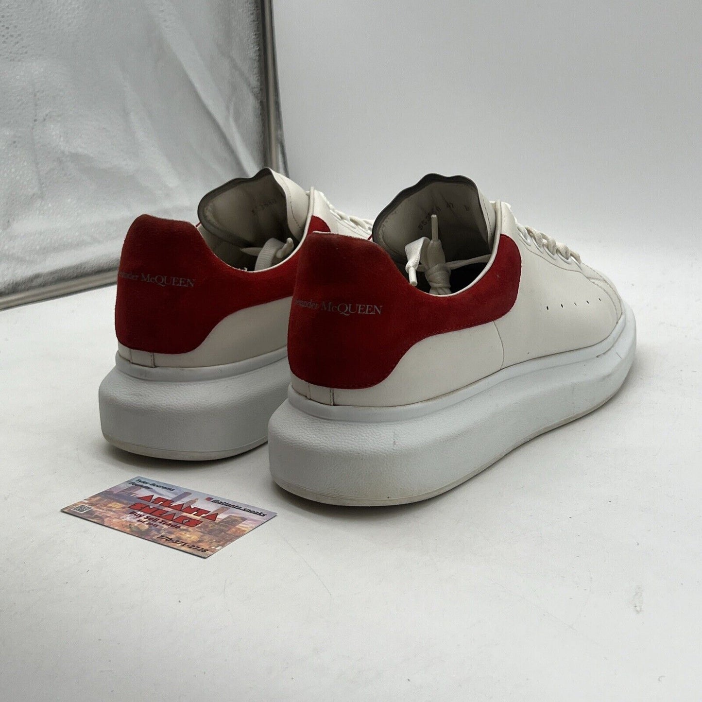 Size 14 - Alexander Mcqueen Men's White / Red Oversized Sneakers