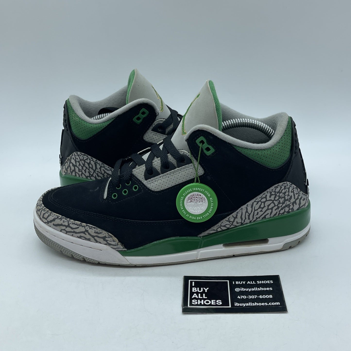 Size 9 - Jordan 3 Retro Mid Pine Green Black Grey White Suede (CT8532-030)