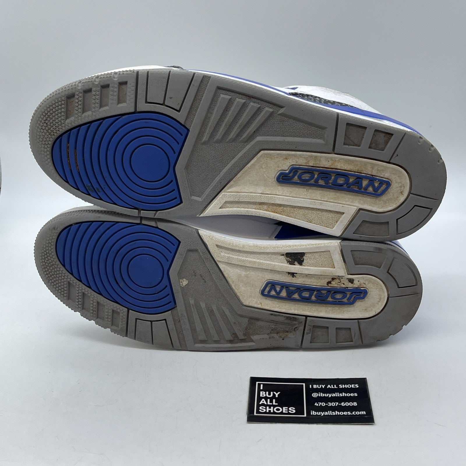 Size 12 - Jordan 3 Retro Mid Racer Blue Grey White Suede Leather (CT8532-145)