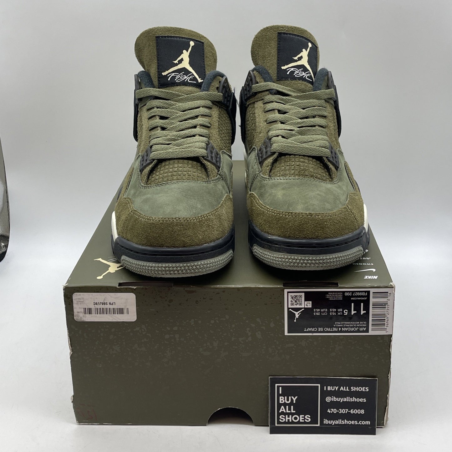 Size 11.5 - Air Jordan 4 SE Retro Low Craft Olive (FB9927-200)