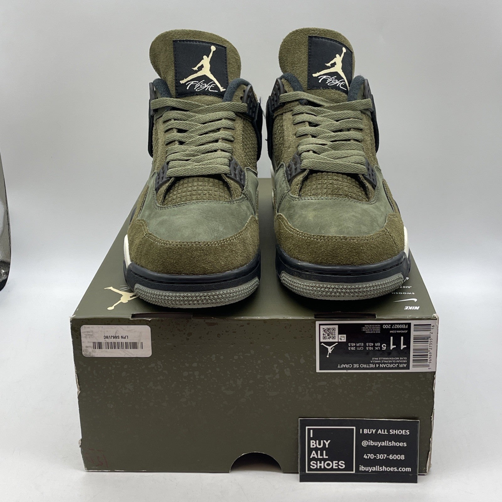 Size 11.5 - Air Jordan 4 SE Retro Low Craft Olive (FB9927-200)