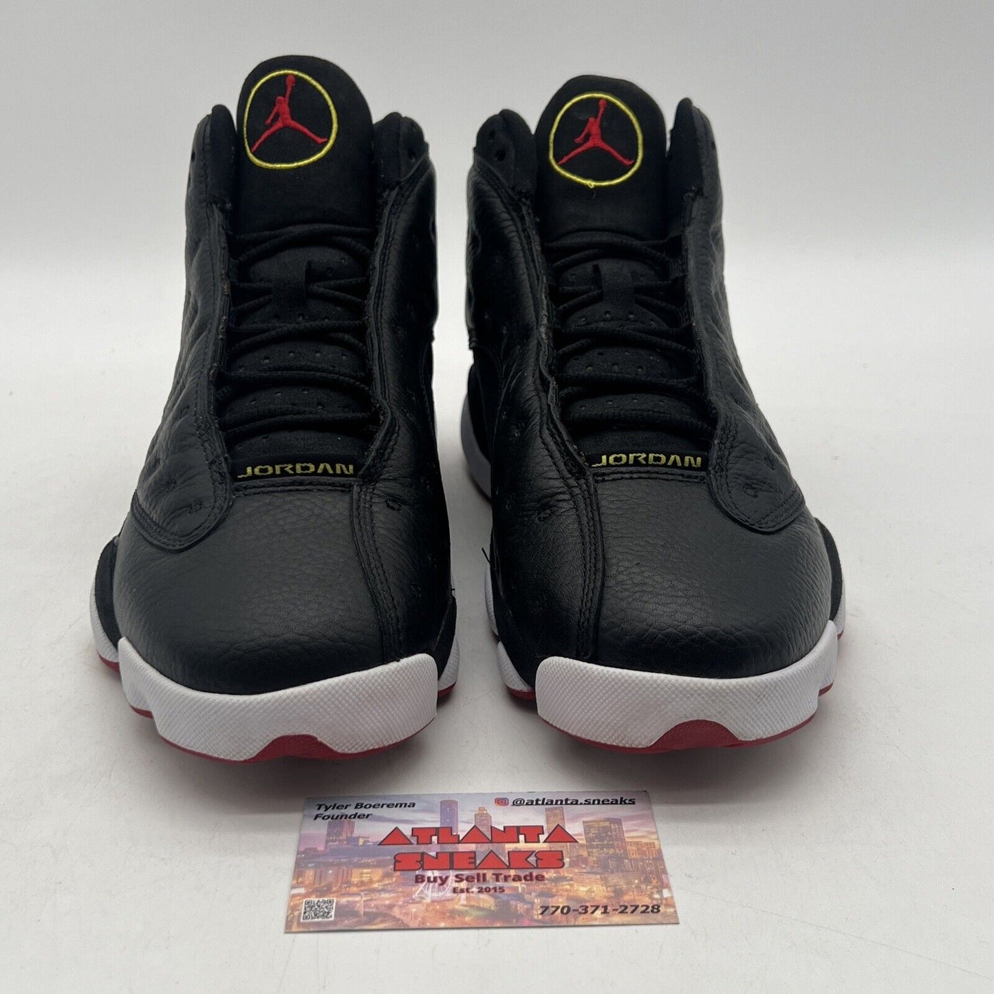 Size 9 - Air Jordan 13 Retro 2011 Playoff Black White Red Yellow (414571-001)