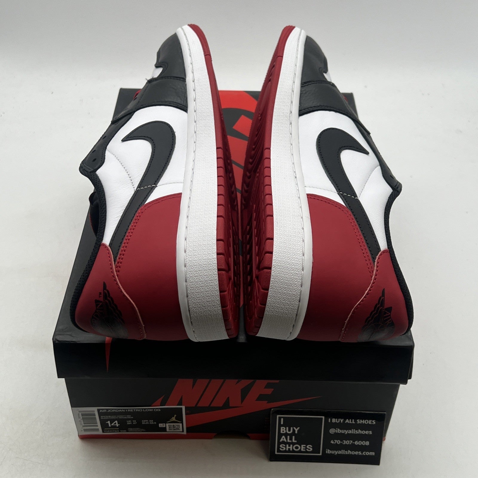 Size 14 - Air Jordan 1 Retro OG Low Black Toe (CZ0790-106)