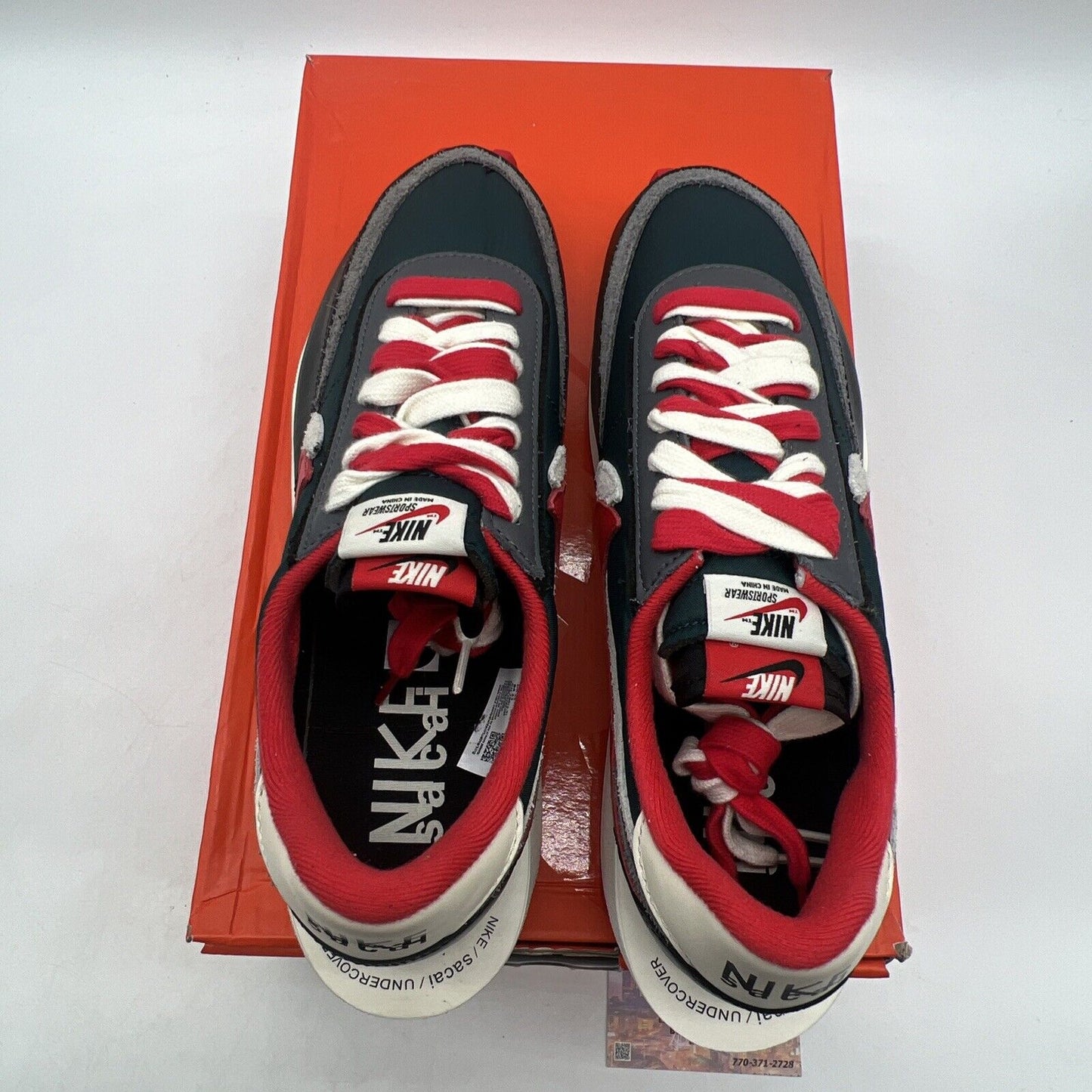 Size 11 - Nike sacai x Undercover x LDWaffle Midnight Spruce University Red
