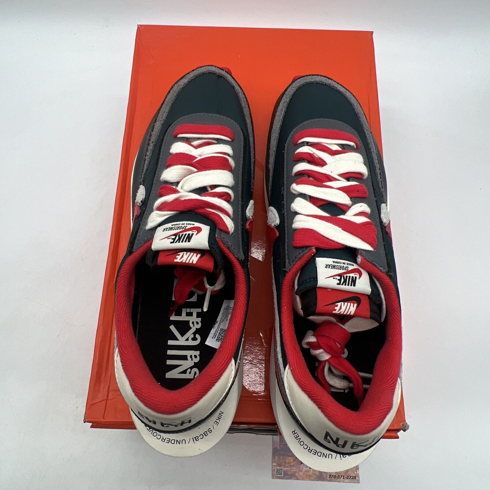 Size 11 - Nike sacai x Undercover x LDWaffle Midnight Spruce University Red