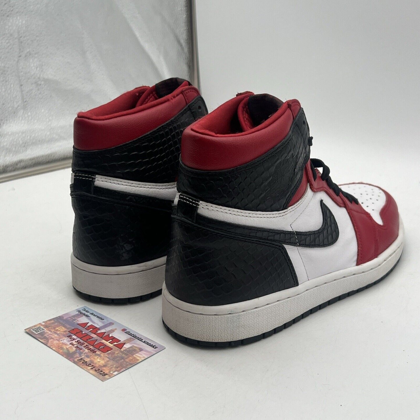 Size 10.5 - Air Jordan 1 Retro OG High Satin Red W Black White (CD0461-601)