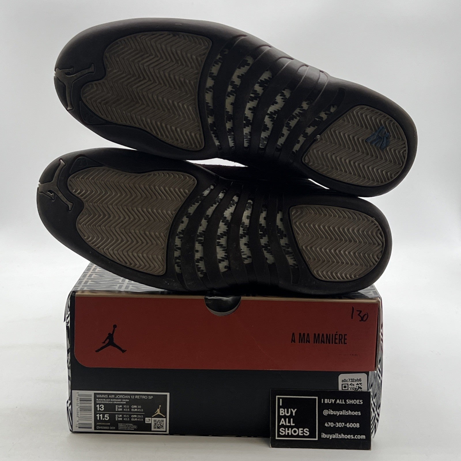 Size 13 - Air Jordan 12 Retro SP x A Ma Maniere Mid Black W (DV6989-001)