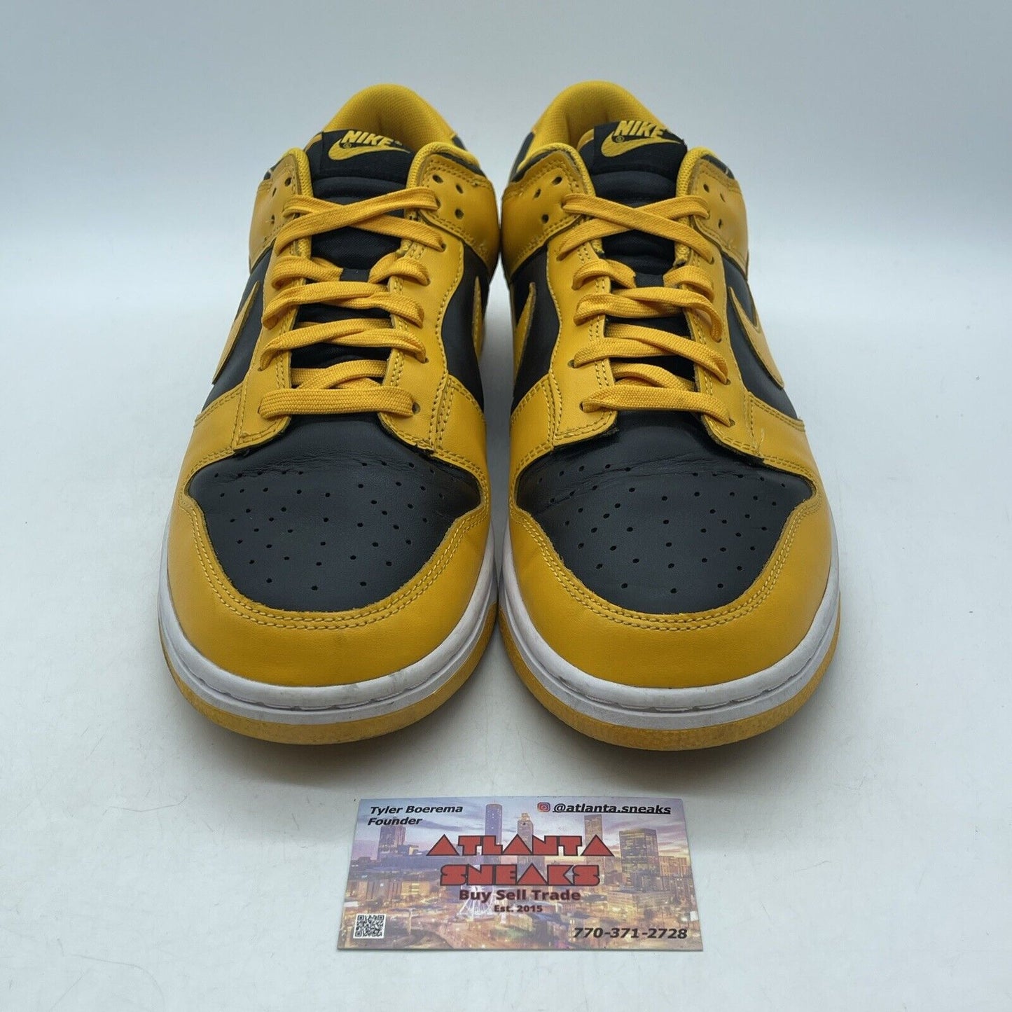 Size 12 - Nike Dunk Low Goldenrod Yellow Black White Leather (DD1391-004)