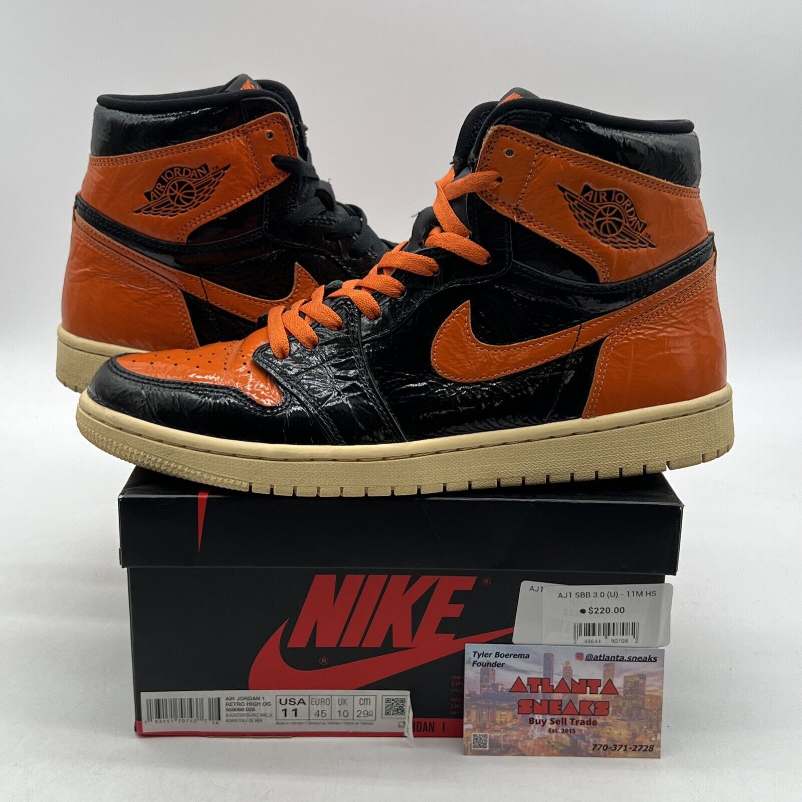 Size 11 - Jordan 1 Retro OG High Shattered Backboard 3.0 (555088-028)