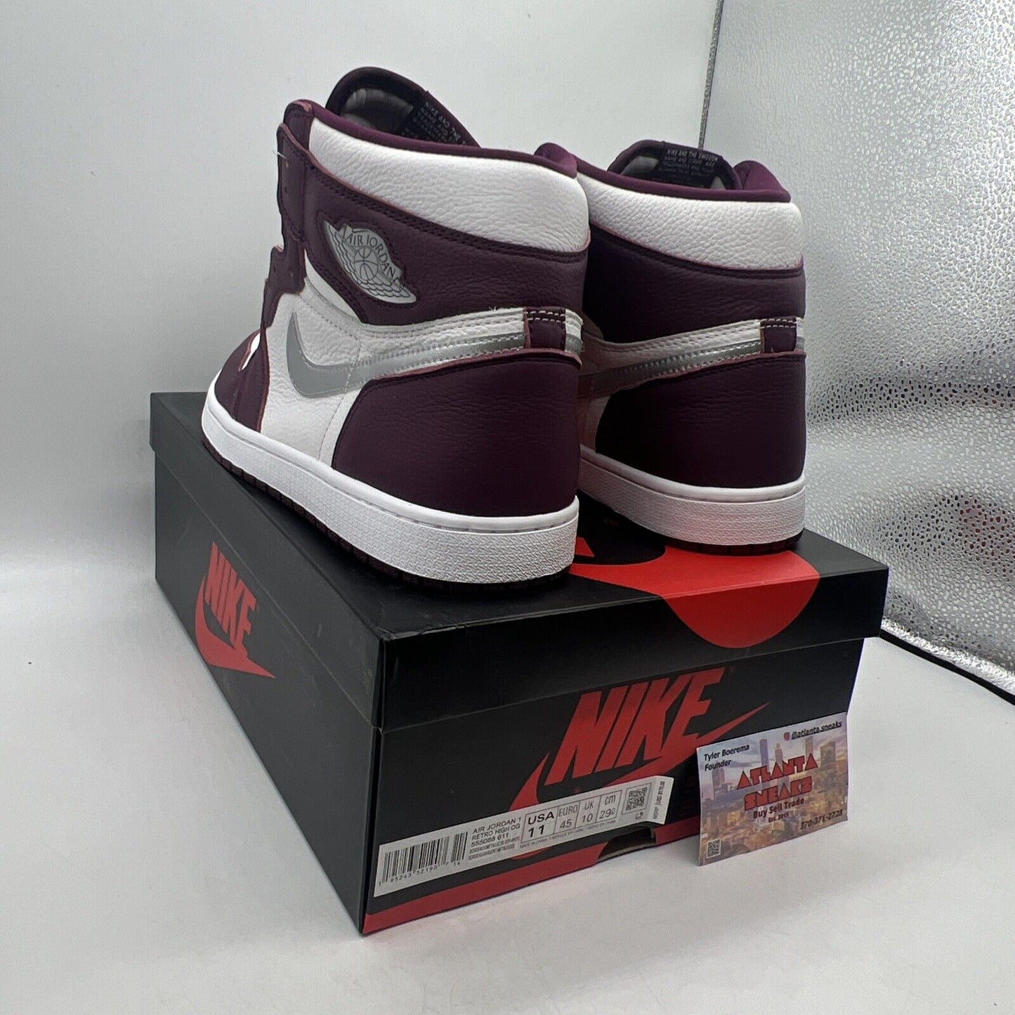 Size 11 - Jordan 1 Retro High OG Bordeaux Brand New Og All