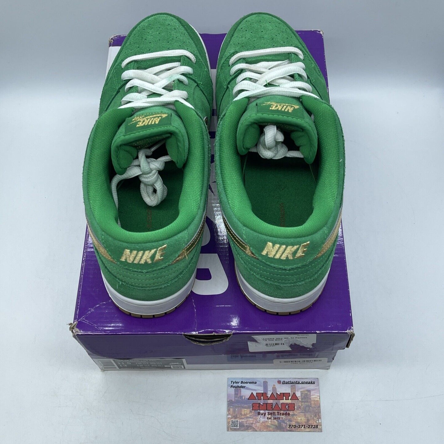 Size 11.5 - Nike SB Dunk Low Pro St. Patrick's Day 2022 Green White (BQ6817-303)