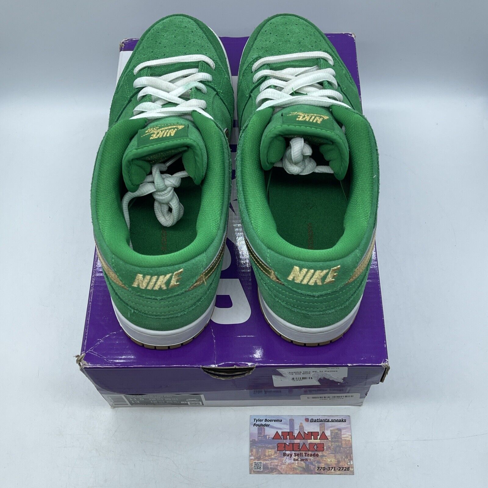 Size 11.5 - Nike SB Dunk Low Pro St. Patrick's Day 2022 Green White (BQ6817-303)