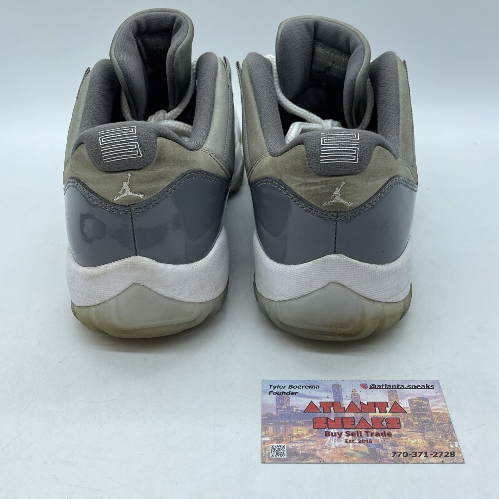 Size 11.5 - Jordan 11 Retro Low Cool Grey 2018 White Suede Leather (528895-003)