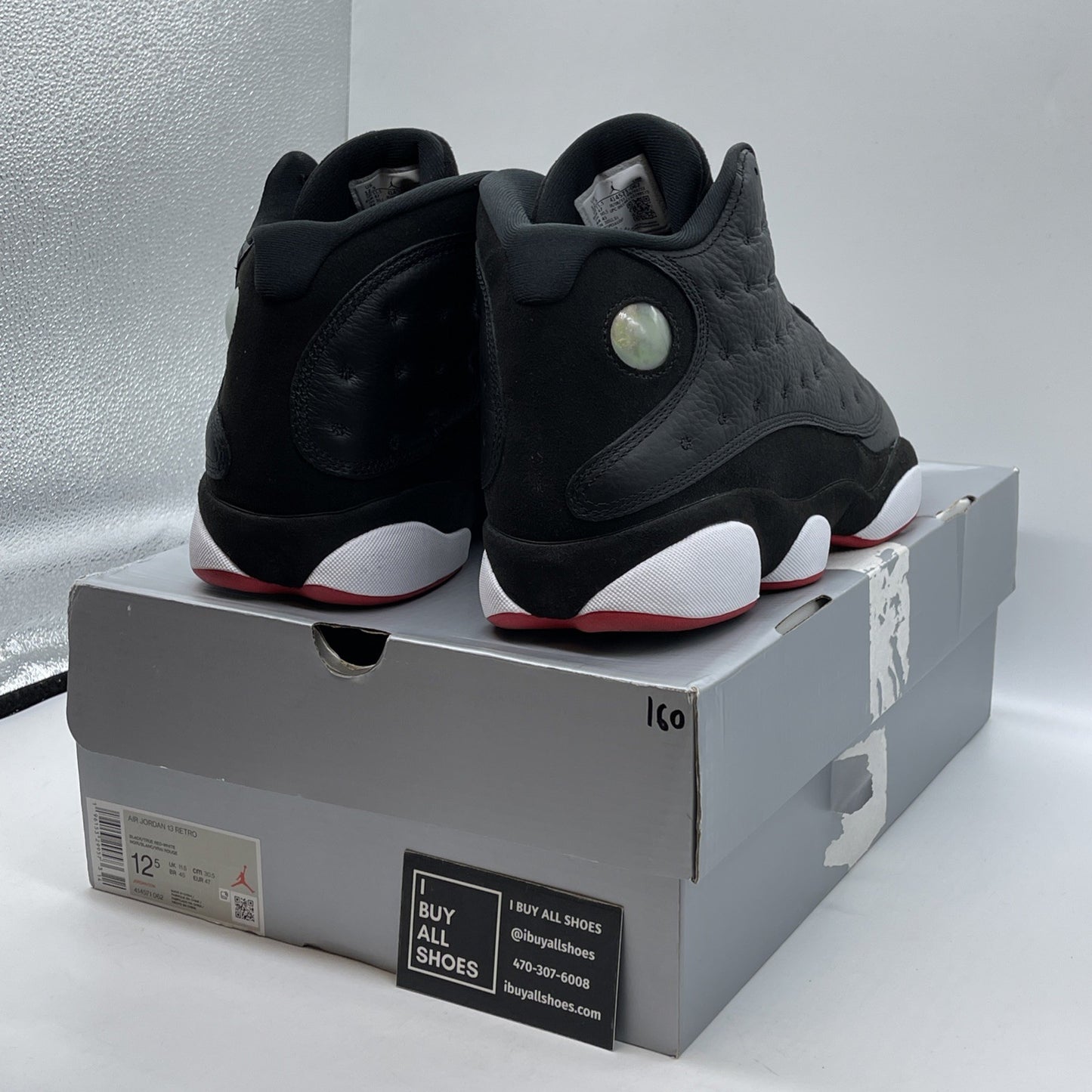 Size 12.5 - Jordan 13 Retro Mid Playoff Black Suede Leather (414571-062)