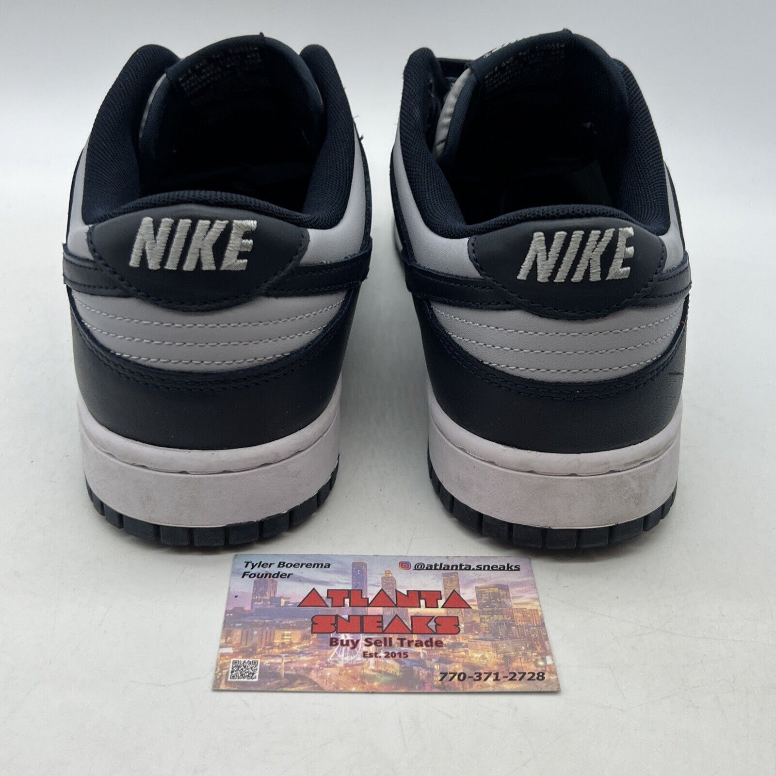 Size 12 - Nike Dunk Low Georgetown Navy Grey Leather (DD1391-003)