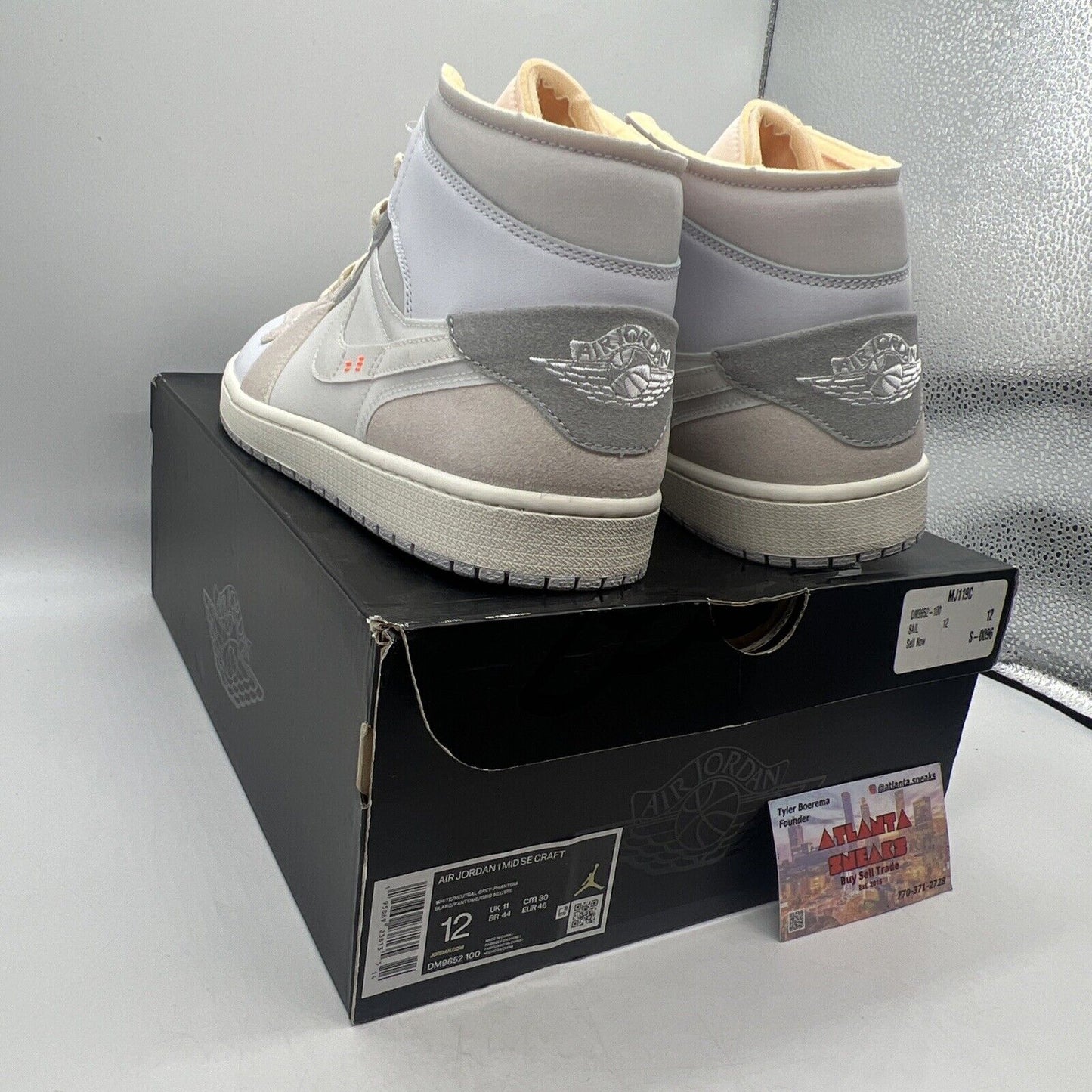 Size 12 - Jordan 1 Mid SE Craft White 2022 Brand New Og All