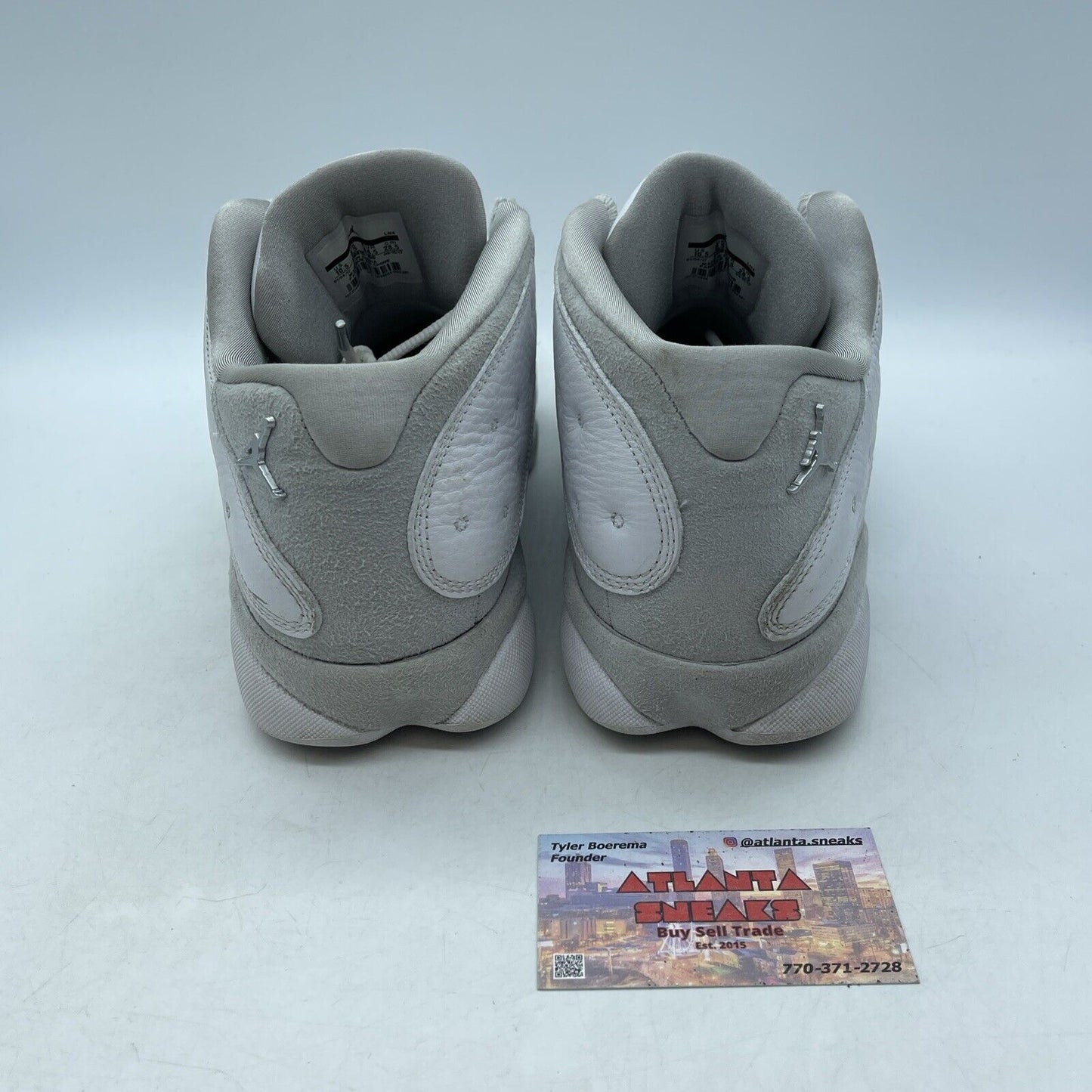 Size 10.5 - Air Jordan 13 Retro Low Pure Money White Suede Leather (310810-100)