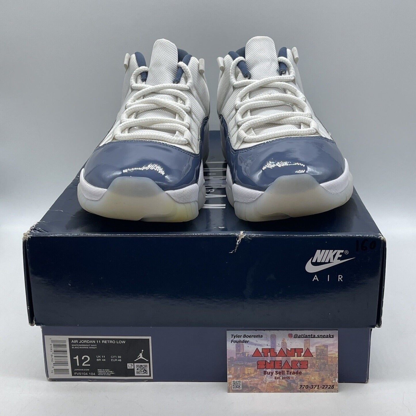 Size 12 - Air Jordan 11 Retro Low Diffused Blue White Leather (FV5104-104)