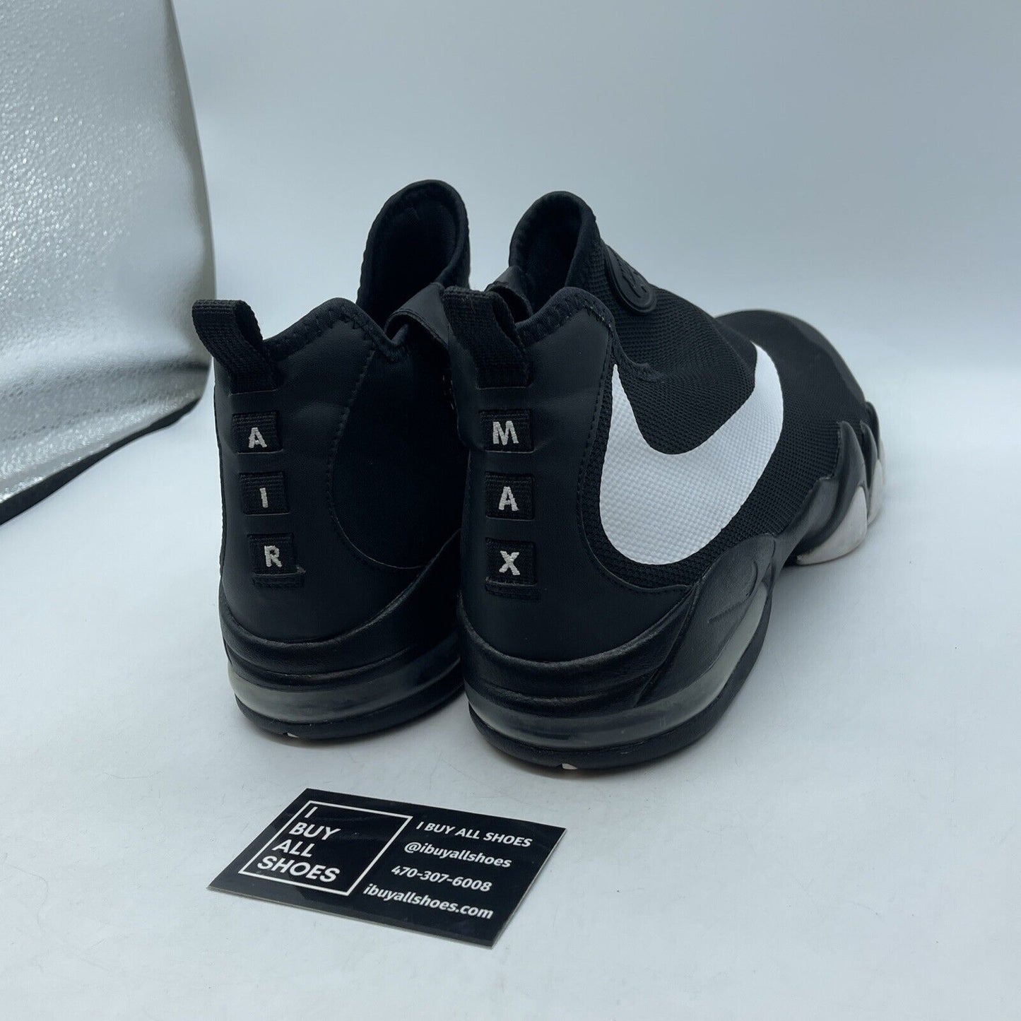 Size 12.5 - Nike Big Swoosh Black White Suede Leather (832759-001)