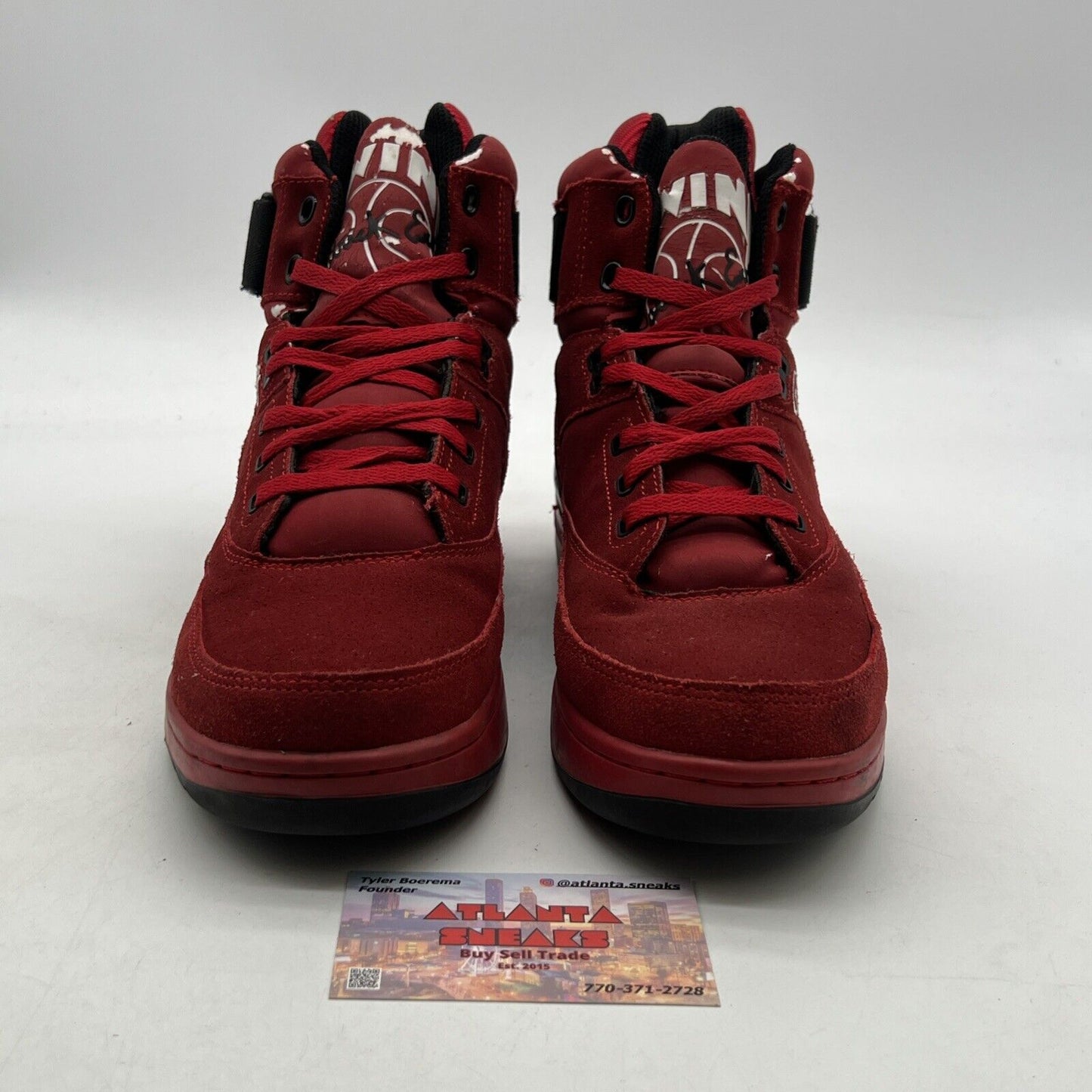 Size 8 -  Patrick Ewing Athletics Ewing 33 HI Red High Top Sneakers