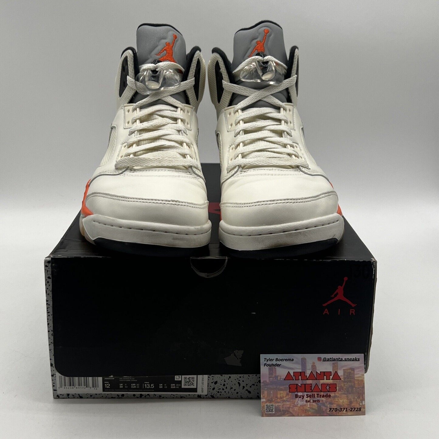 Size 12 - Jordan 5 Shattered Backboard Black Grey Orange (DC1060-100)