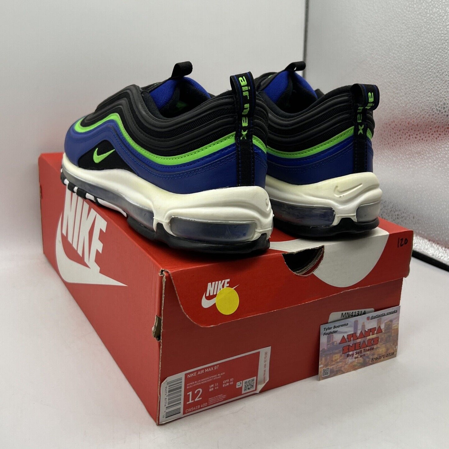 Size 12 - Nike Air Max 97 Royal Blue Neon