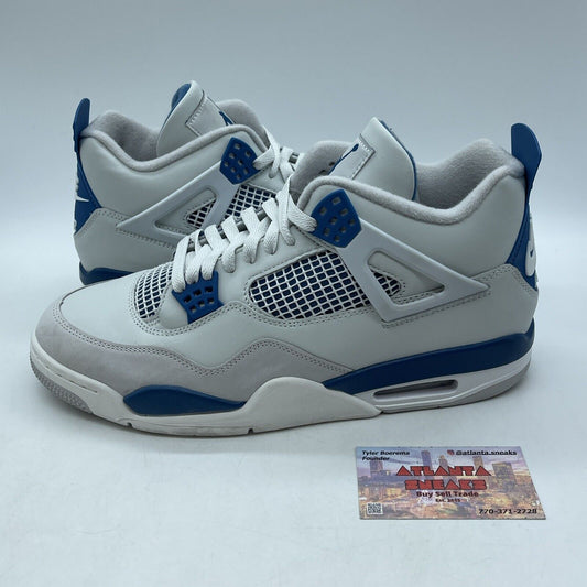 Size 11.5 - Air Jordan 4 Retro 2024 Military Blue White Grey Suede (FV5029-141)