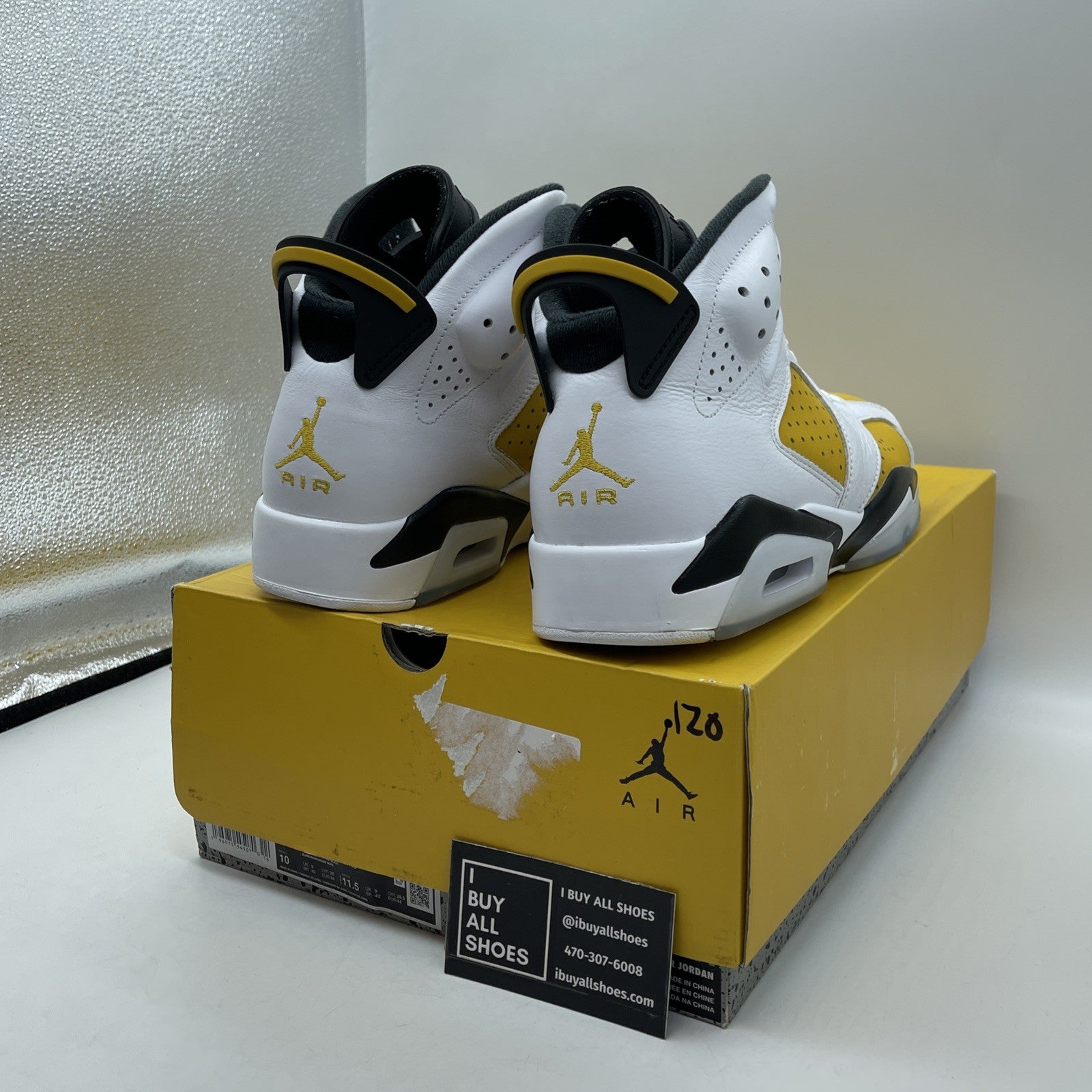 Size 10 - Air Jordan 6 Retro Yellow Ochre White Suede Leather (CT8529-170)