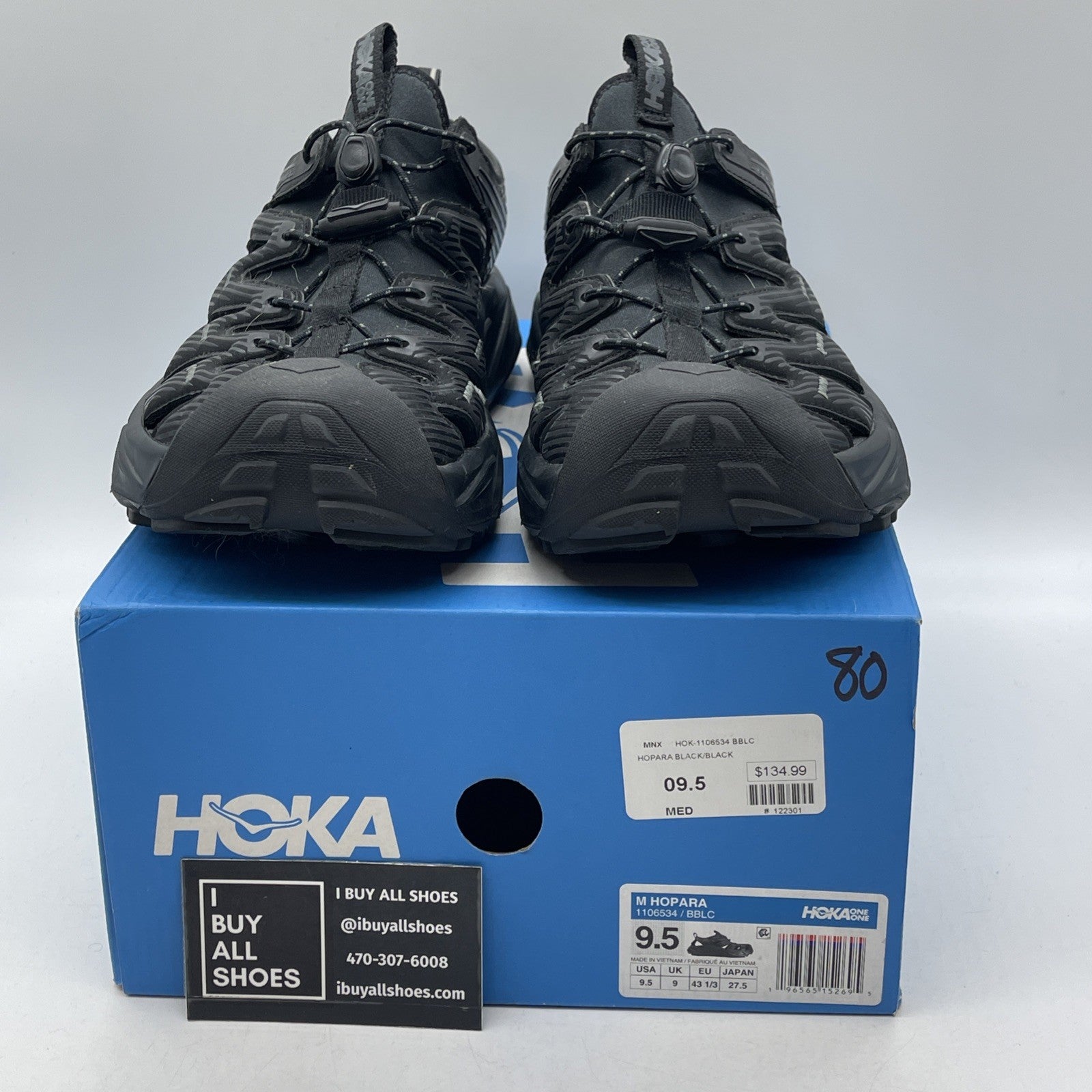 Size 9.5 - Hoka One One Hopara Black (1106534)
