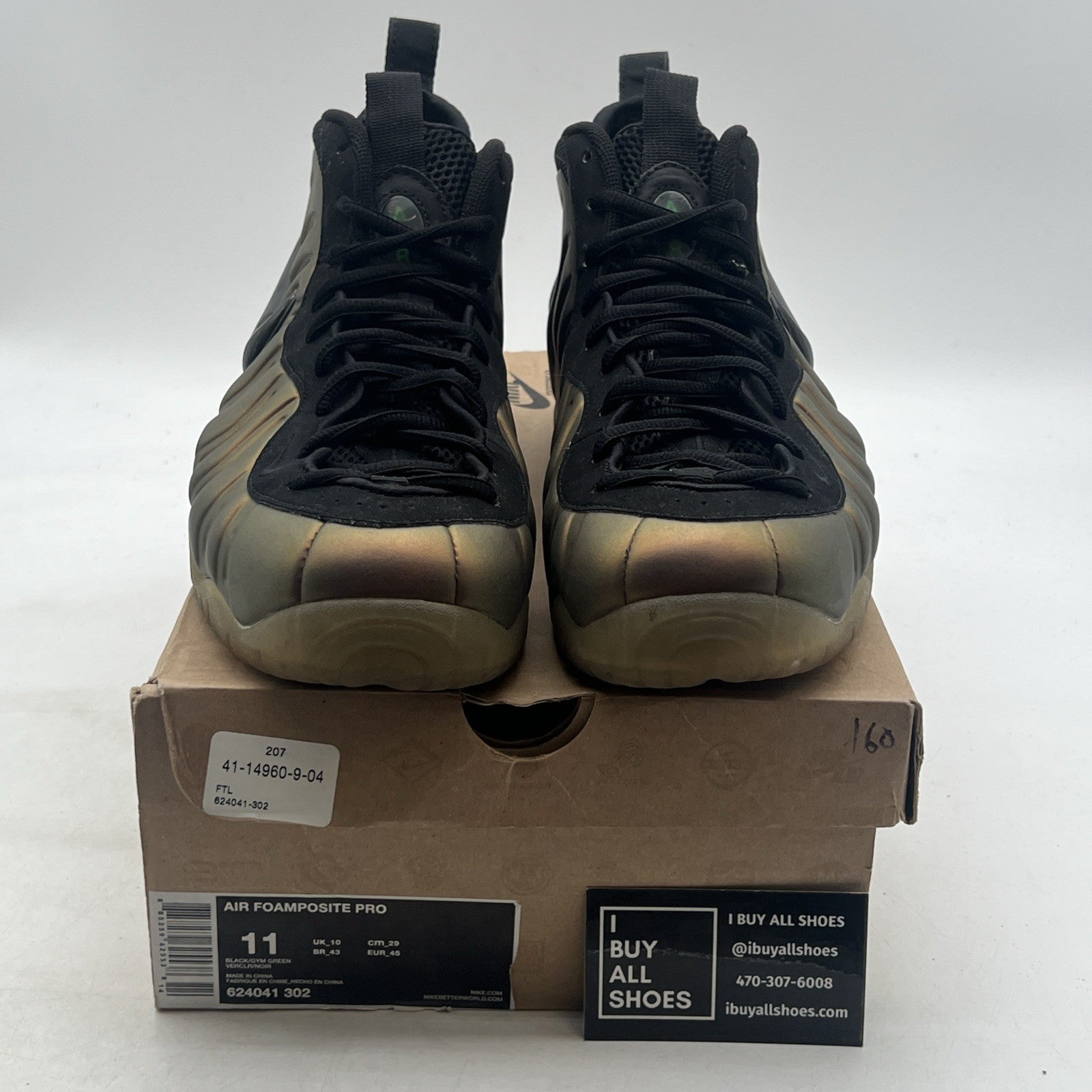 Size 11 - Nike Foamposite Pro Gym Green (624041-302)