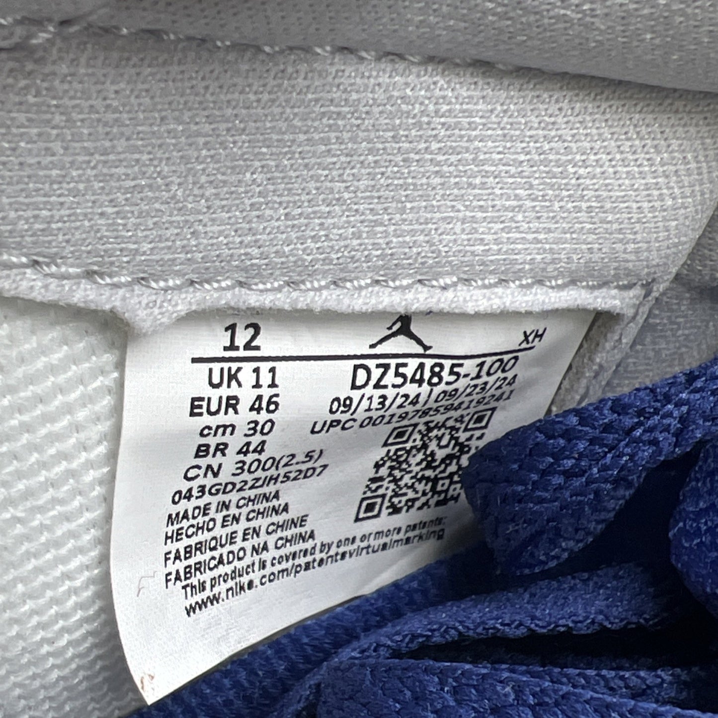 Size 11.5 - Air Jordan 1 Retro OG High Rare Air - Deep Royal Blue (DZ5485-100)