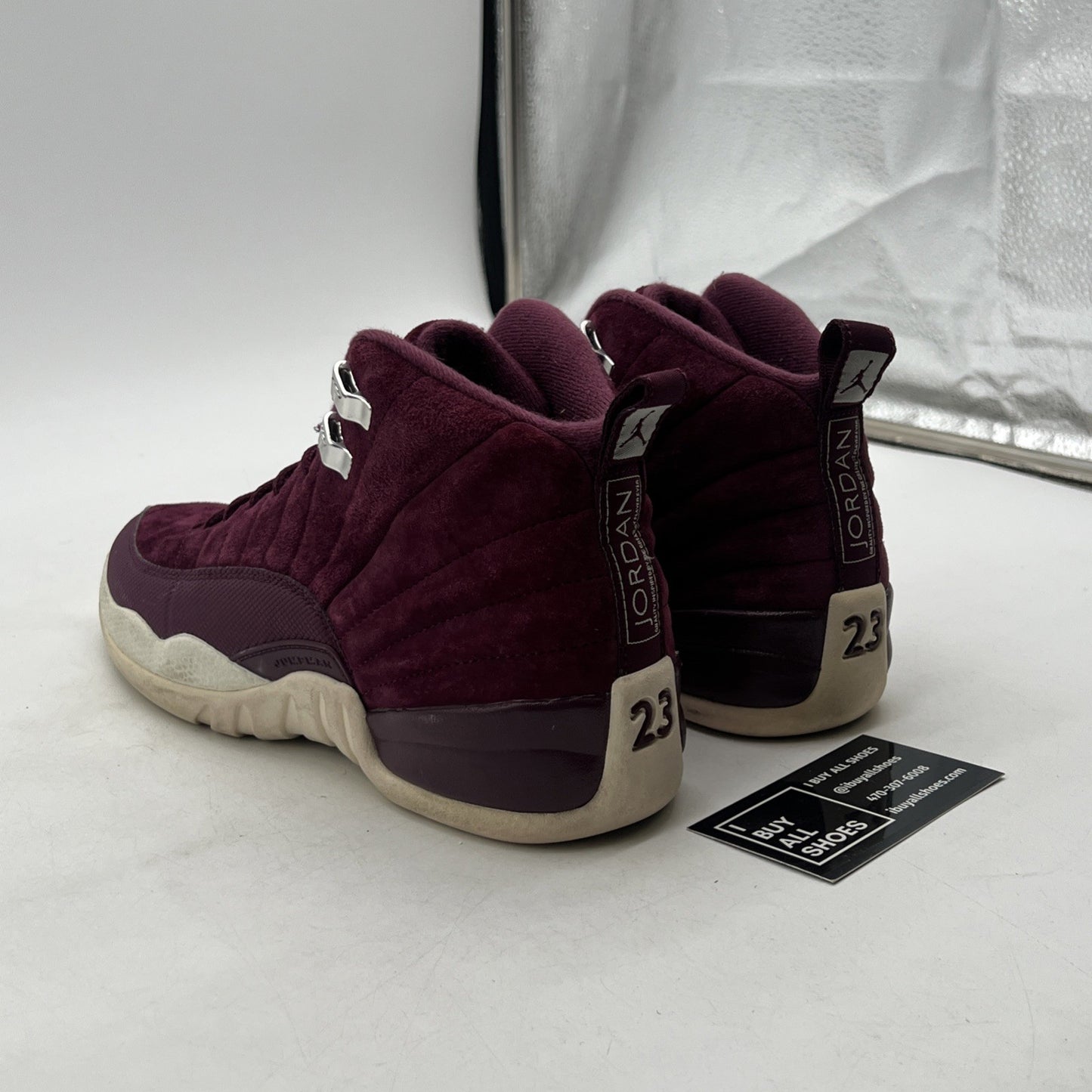 Size 7Y - Air Jordan 12 Red Basketball Shoes Sneakers (153265-617)