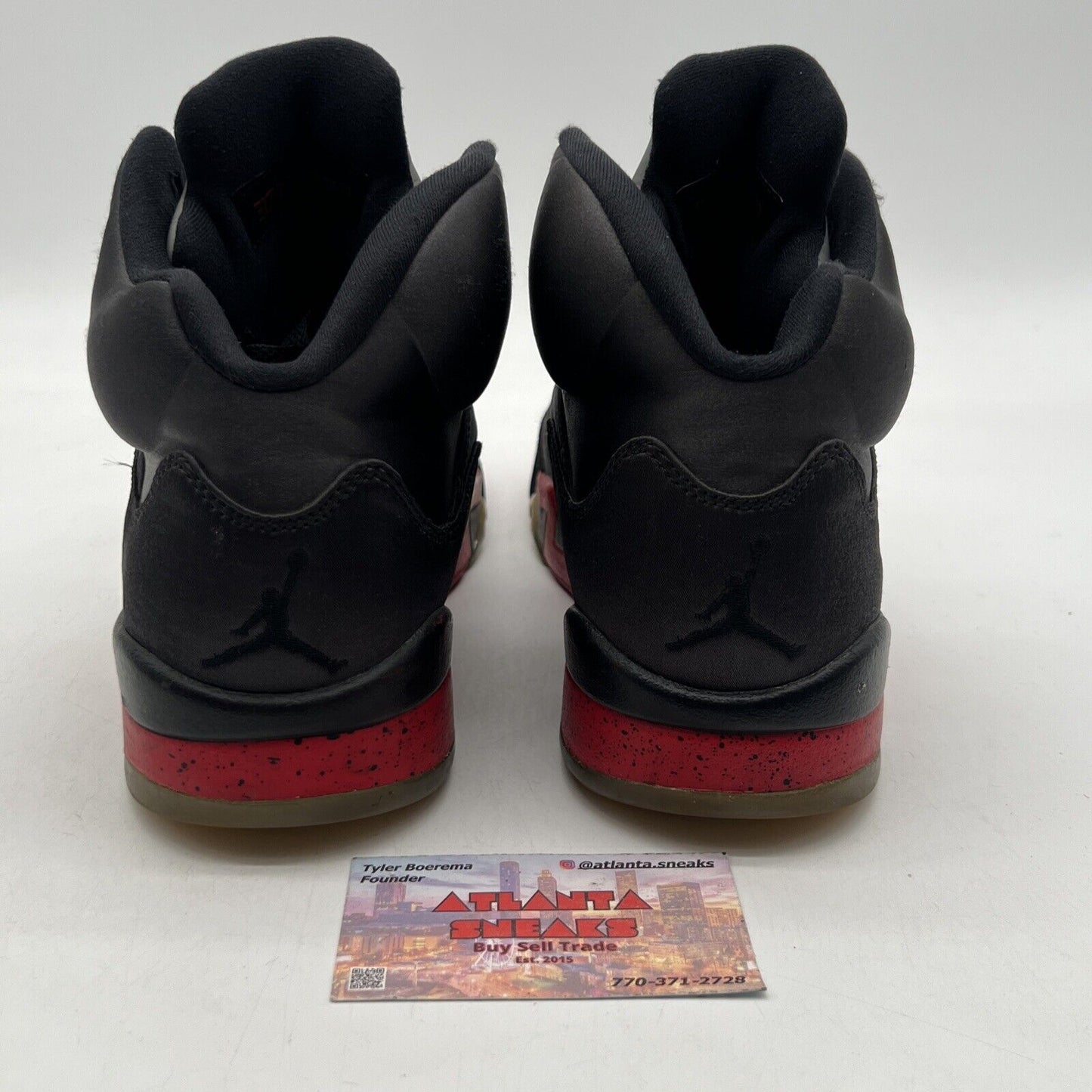 Size 9 - Air Jordan 5 Retro Satin Bred Red Grey Black (136027-006)