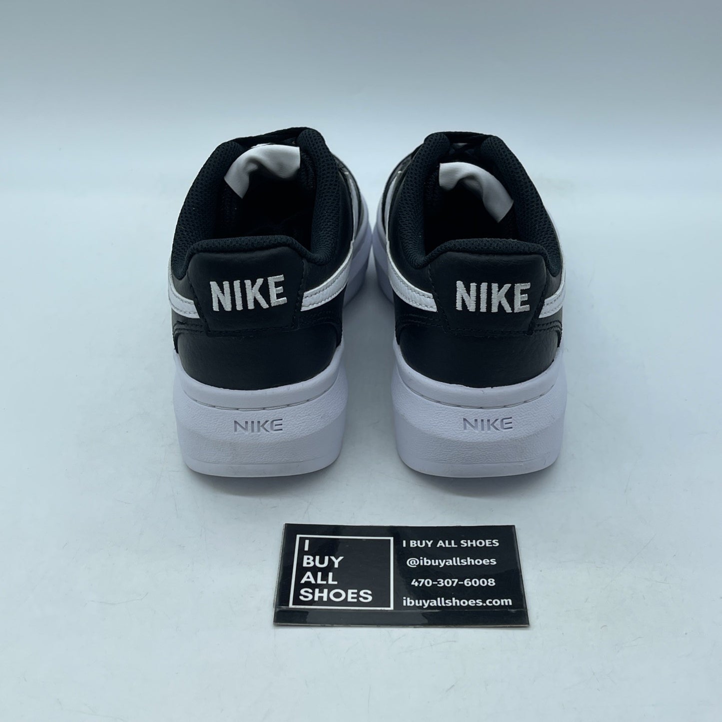Size 6.5W - Nike Court Vision Alta Black White Leather (DM0113-002)
