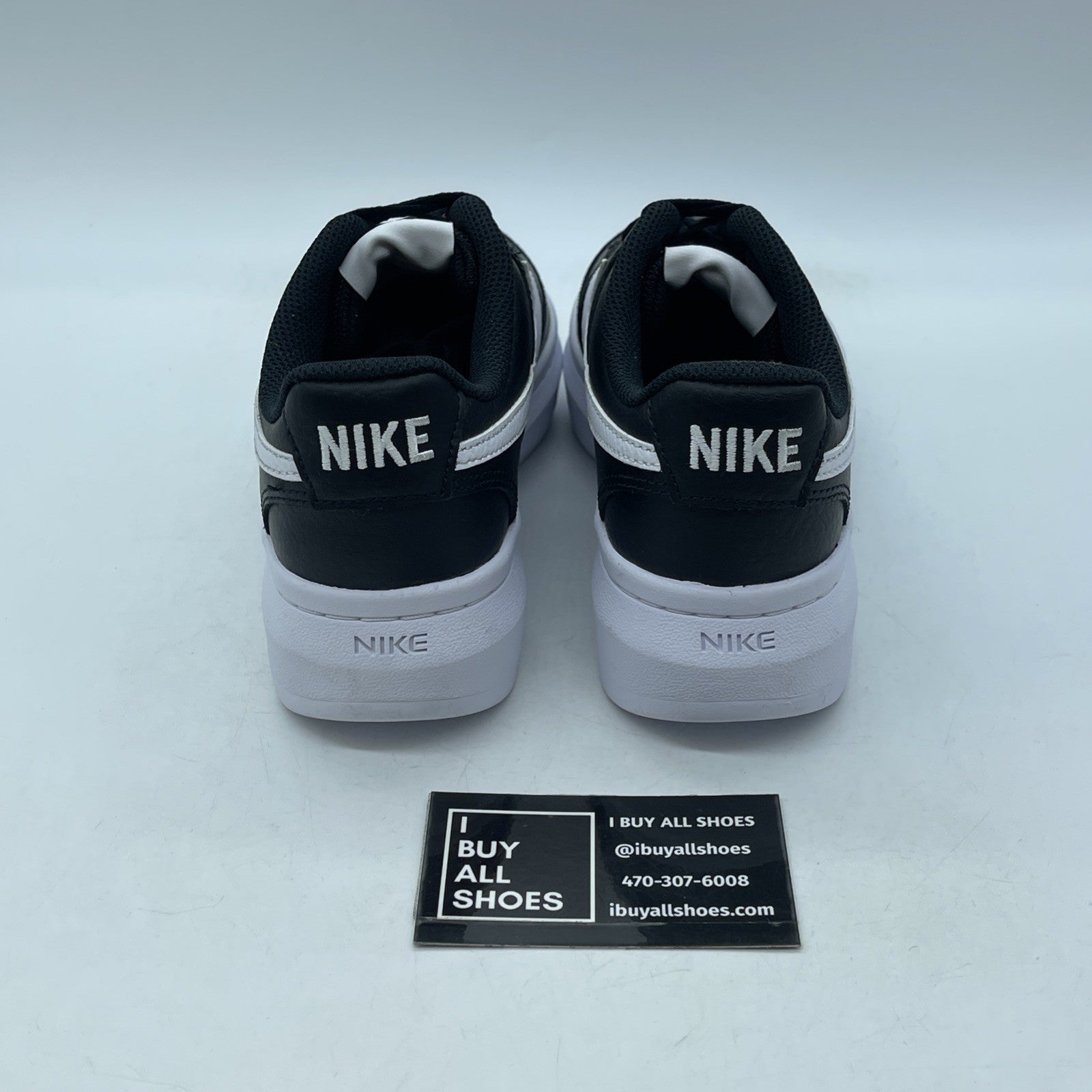 Size 6.5W - Nike Court Vision Alta Black White Leather (DM0113-002)