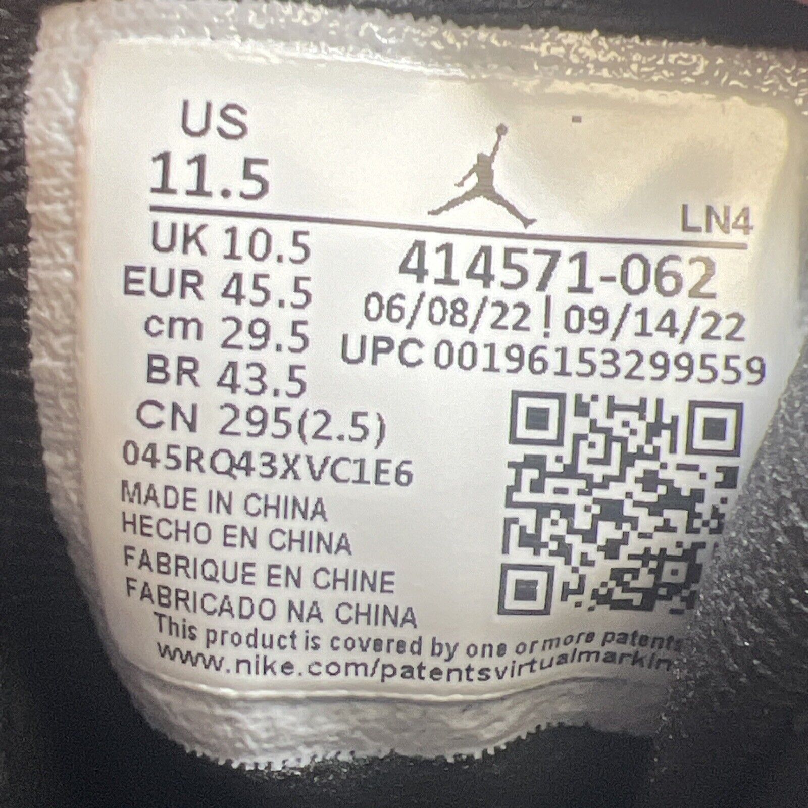 Size 11.5 - Jordan 13 Retro Mid Playoff Black White Leather (414571-062)