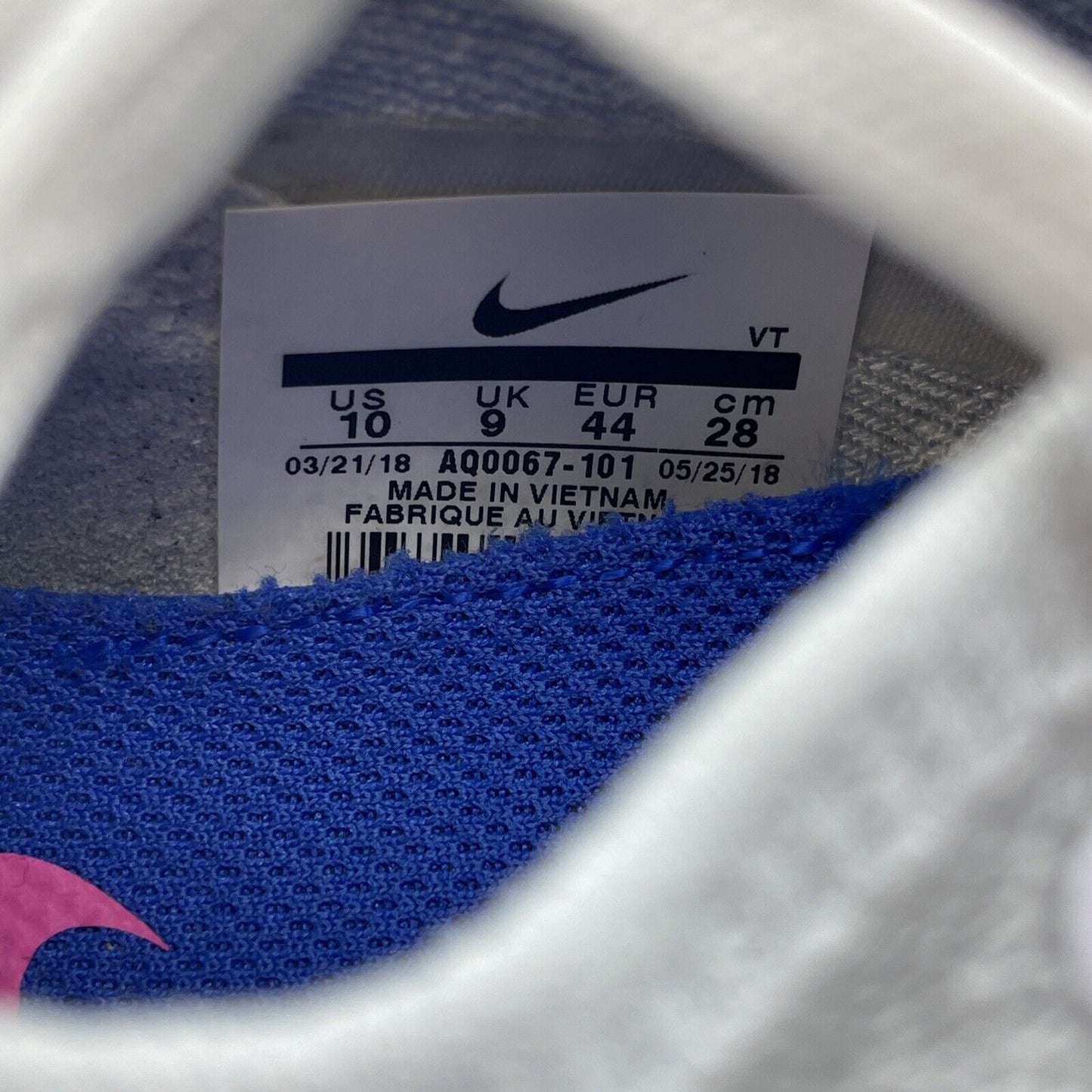 Size 10 - Nike Epic React Flyknit OG Pink Blue White Suede (AQ0067-101)