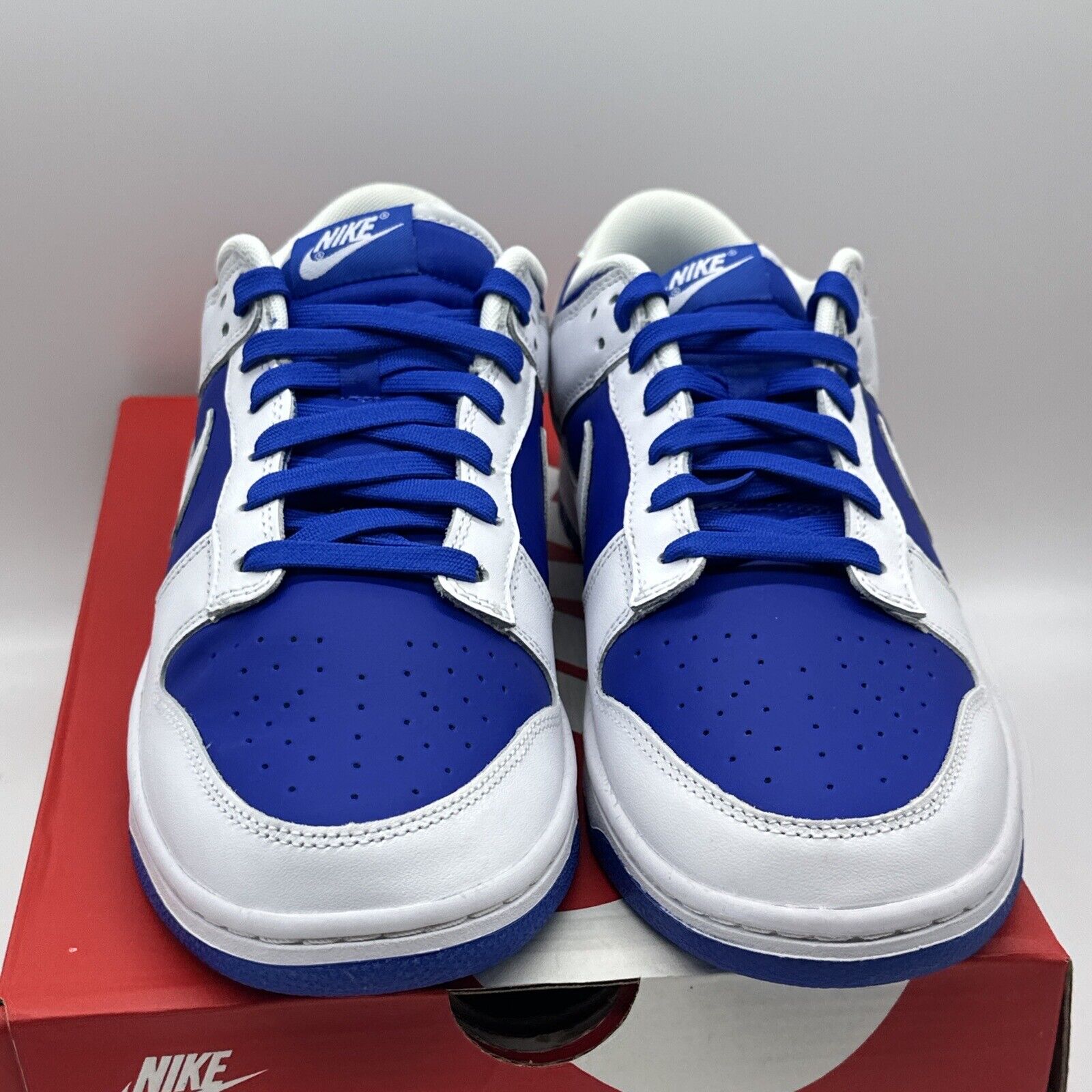 Size 10.5 - Nike Dunk Low Racer Blue 2022 White Leather New Blue Sole