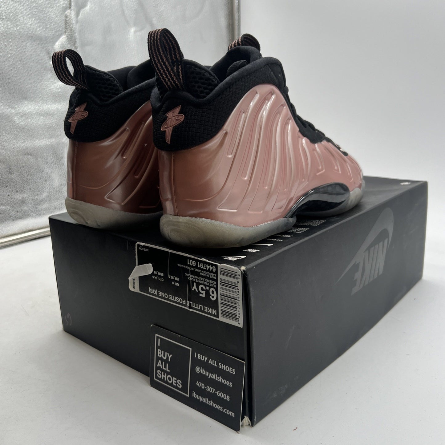 Size 6.5Y - Nike Air Foamposite One Rust Pink Black (644791-601)