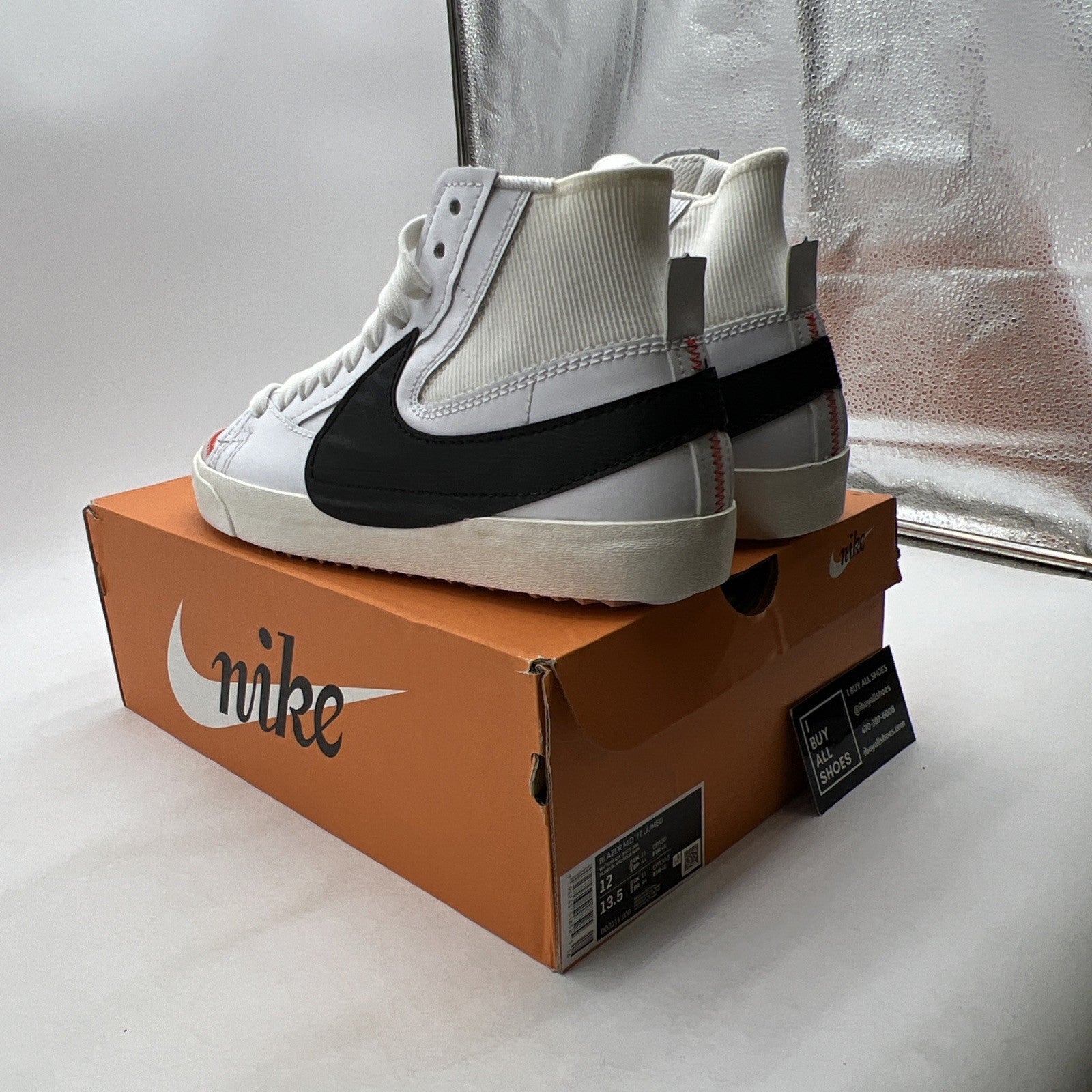 Size 12 - Nike Blazer '77 Jumbo Mid White Black (DD3111-100)
