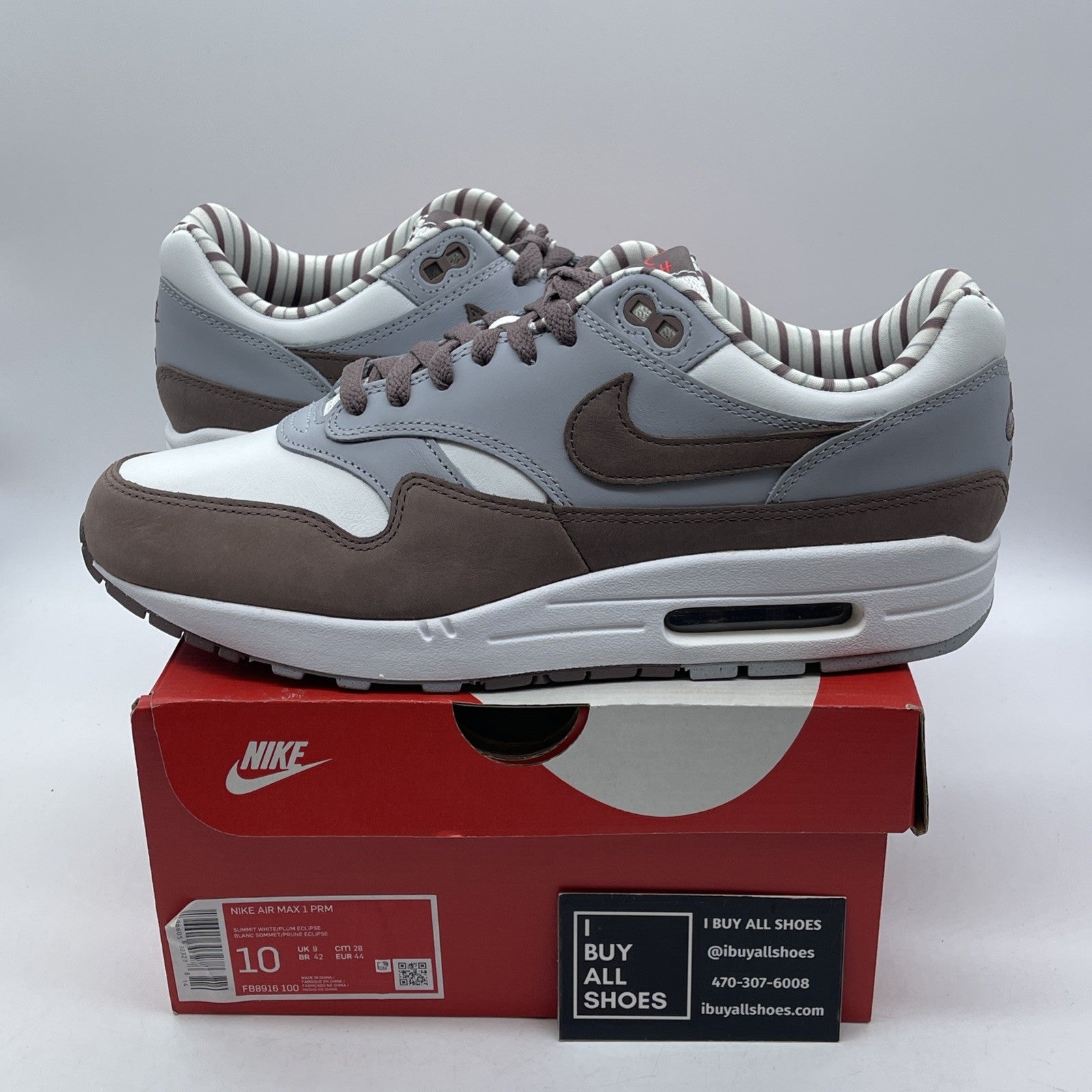 Size 10 - Nike Air Max 1 Premium 2023 Shima Shima Suede Leather (FB8916-100)