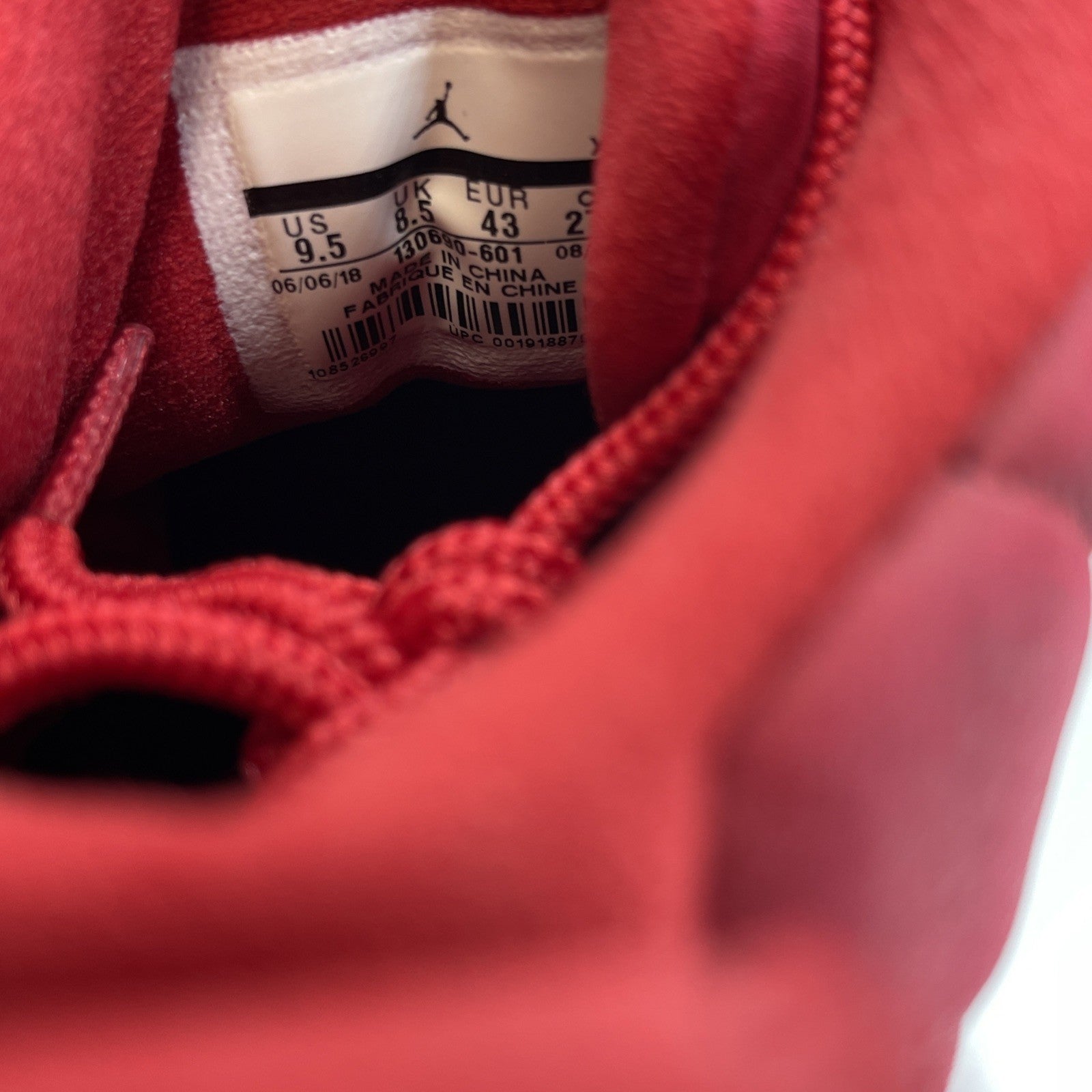 Size 9.5 - Air Jordan 12 Retro Gym Red Black Suede Leather (130690-601)