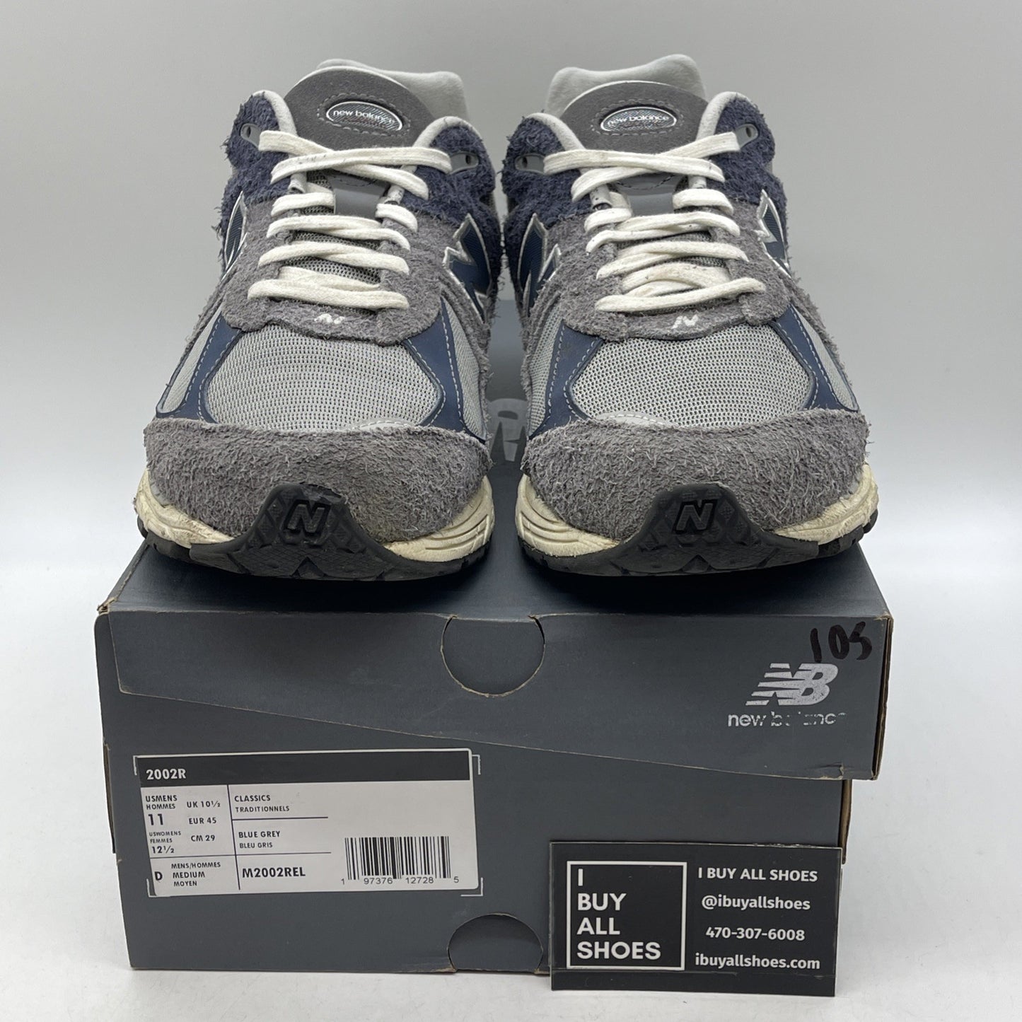 Size 11 - New Balance 2002R Castlerock Navy Grey Suede Leather (M2002REL)