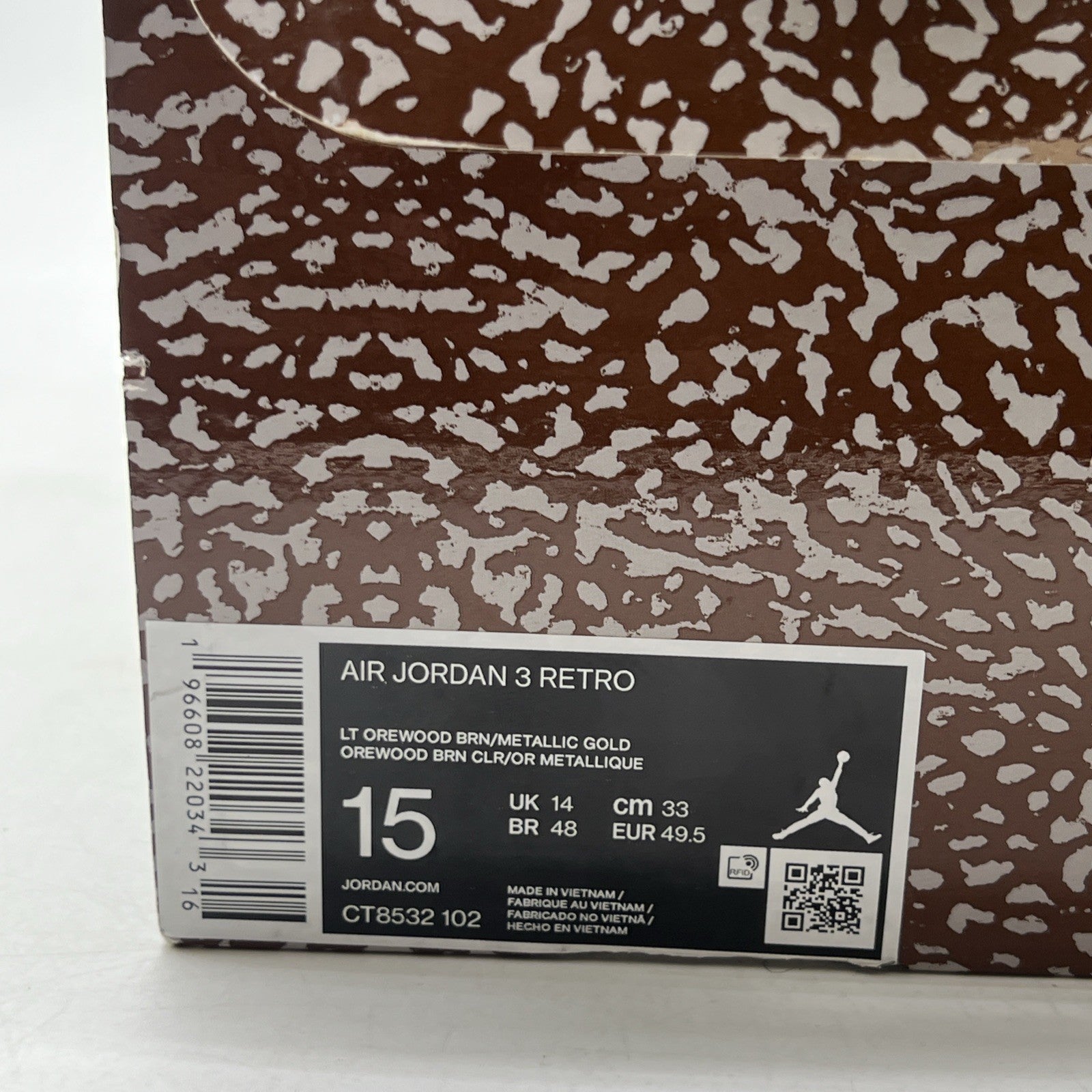 Size 15 - Air Jordan 3 Retro Low Palomino (CT8532-102)