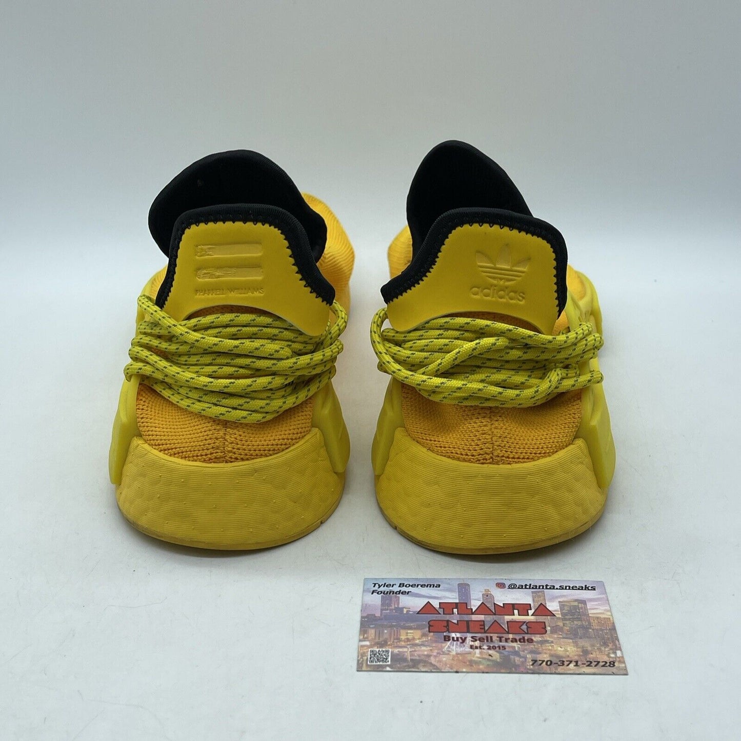 Size 12 - adidas Pharrell x NMD Human Race Yellow Grey Suede (GY0091)