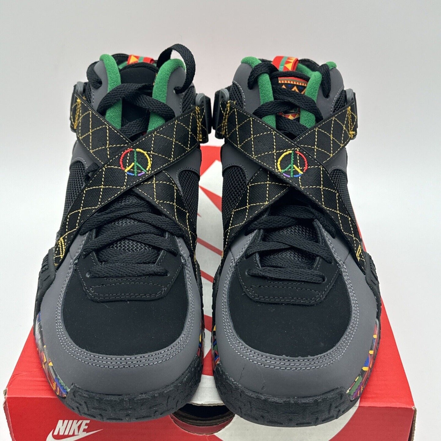 Size 8.5 - Nike Air Raid Urban Jungle Gym 2020 Dark Grey Multi Color Suede OG Al