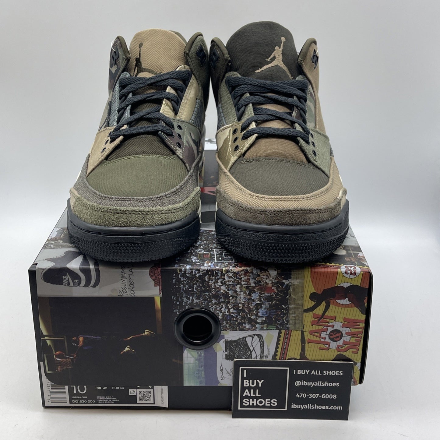 Size 10 - Jordan 3 Retro Patchwork 2021 Brown Green Black (DO1830-200)