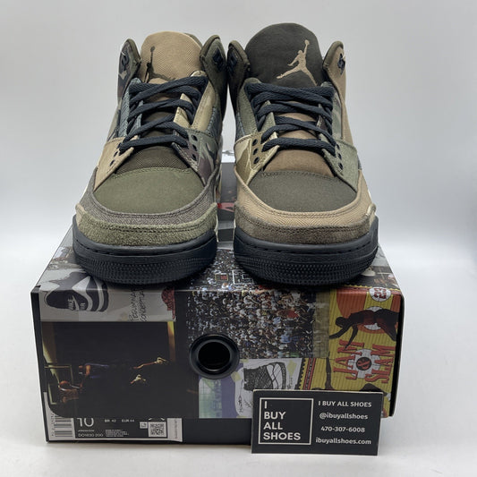 Size 10 - Jordan 3 Retro Patchwork 2021 Brown Green Black (DO1830-200)