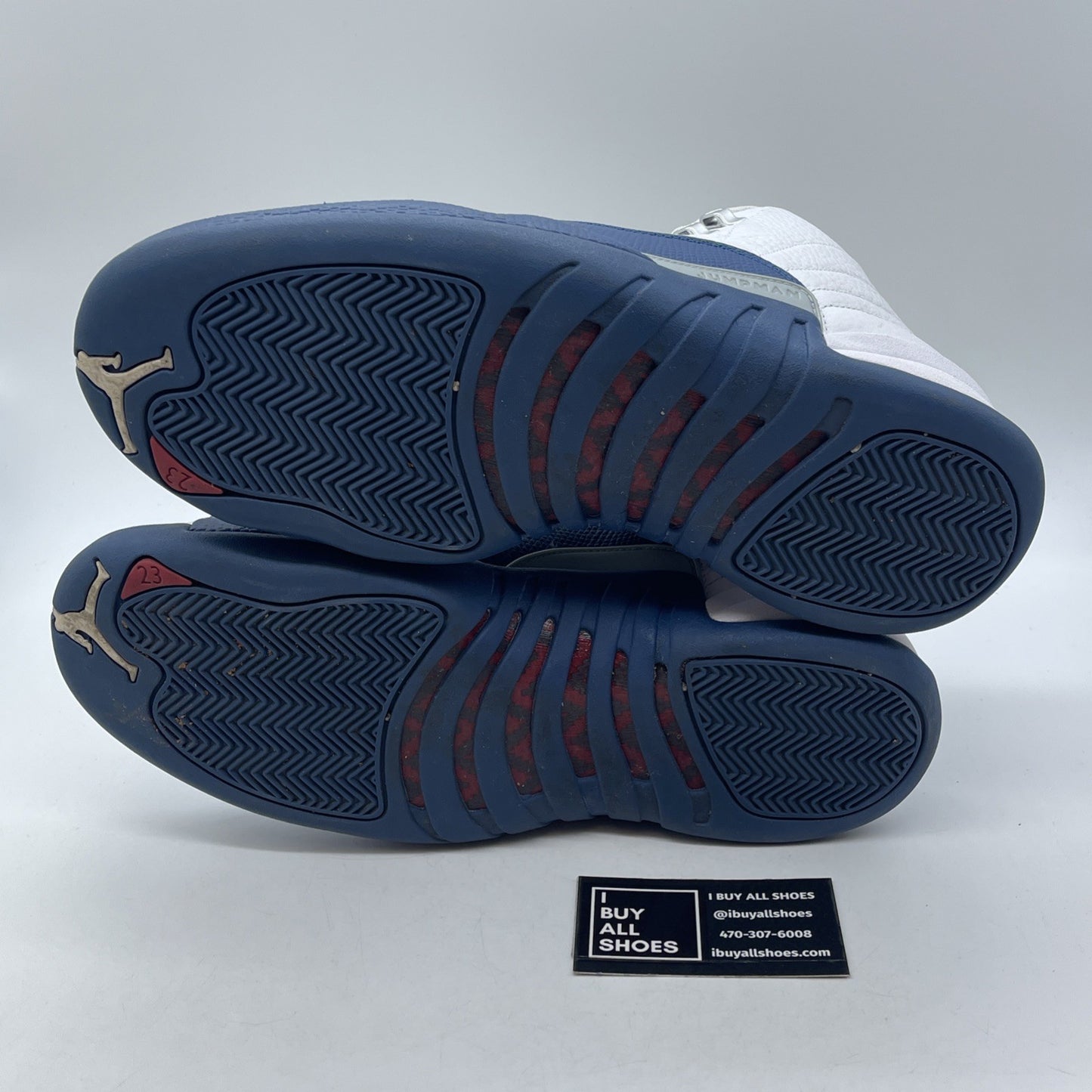 Size 11.5 - Jordan 12 Retro French Blue 2016 White Leather (130690-113)